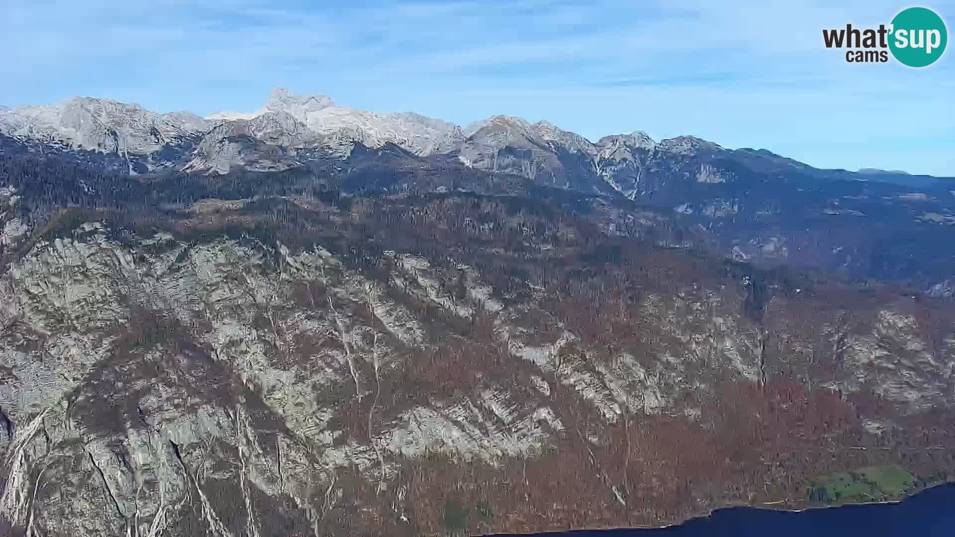 Webcam Bohinj See und Triglav – Blick vom Skigebiet Vogel