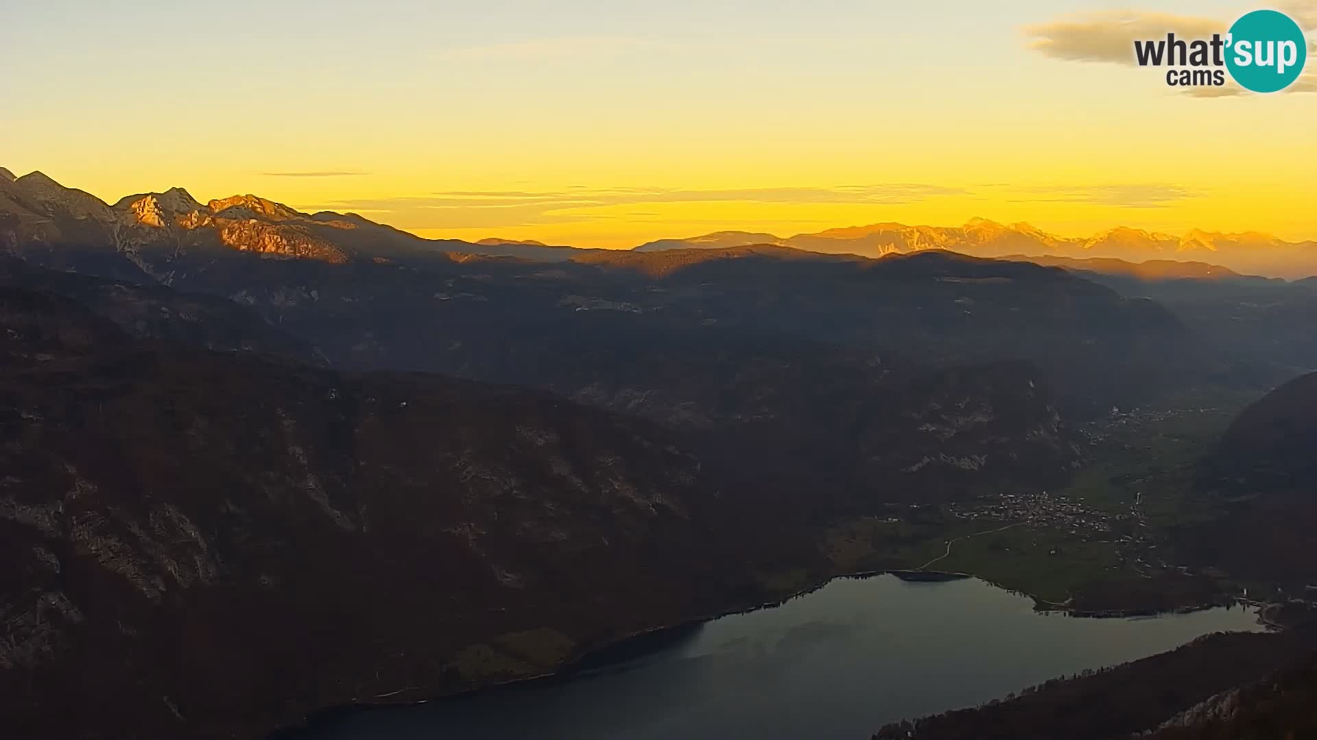 Webcam Bohinj See und Triglav – Blick vom Skigebiet Vogel