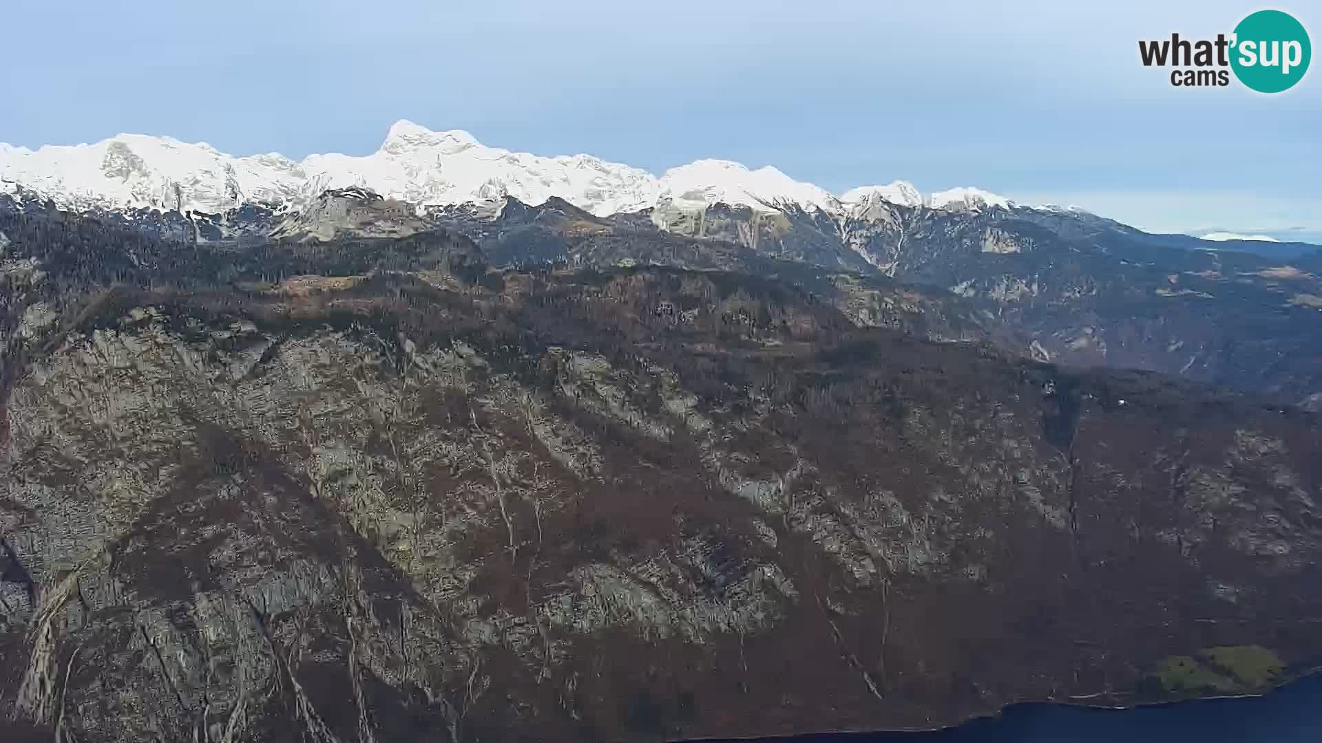 Webcam Bohinj See und Triglav – Blick vom Skigebiet Vogel