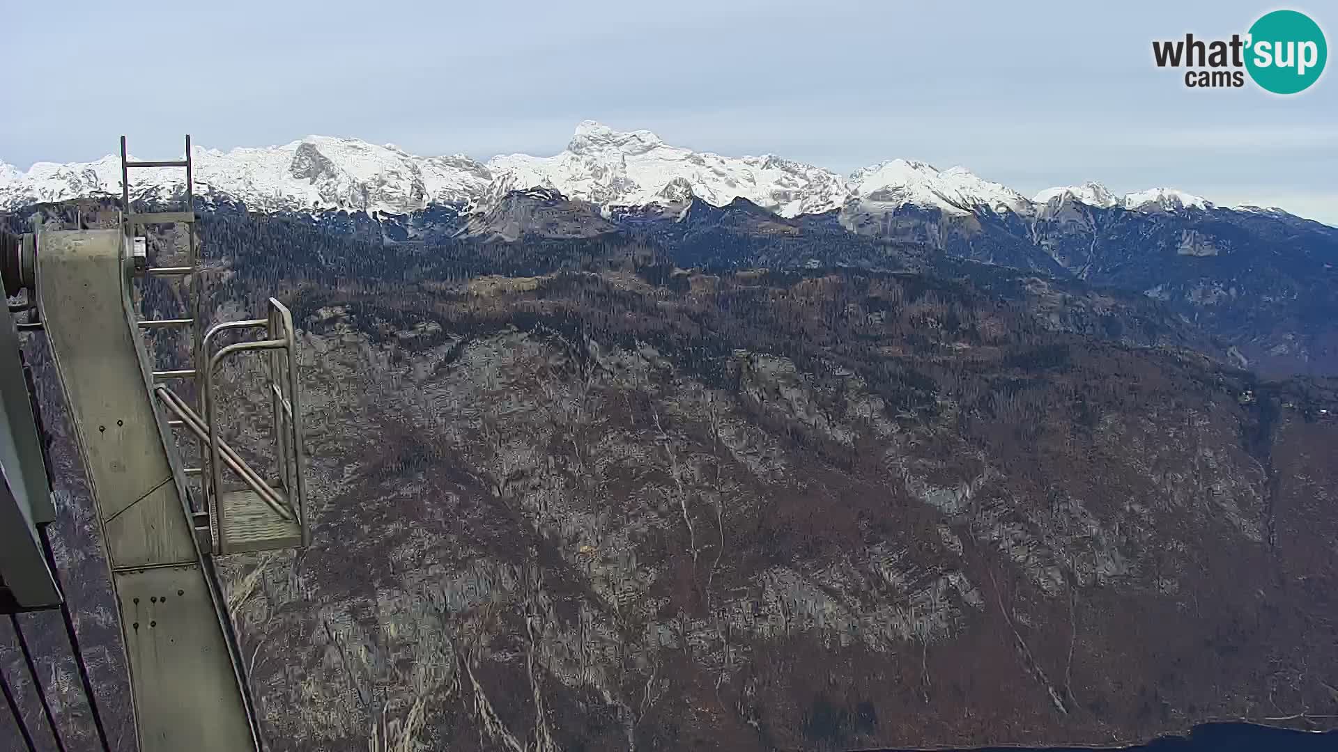 Web kamera Bohinjsko jezero i Triglav – pogled sa skijališta Vogel