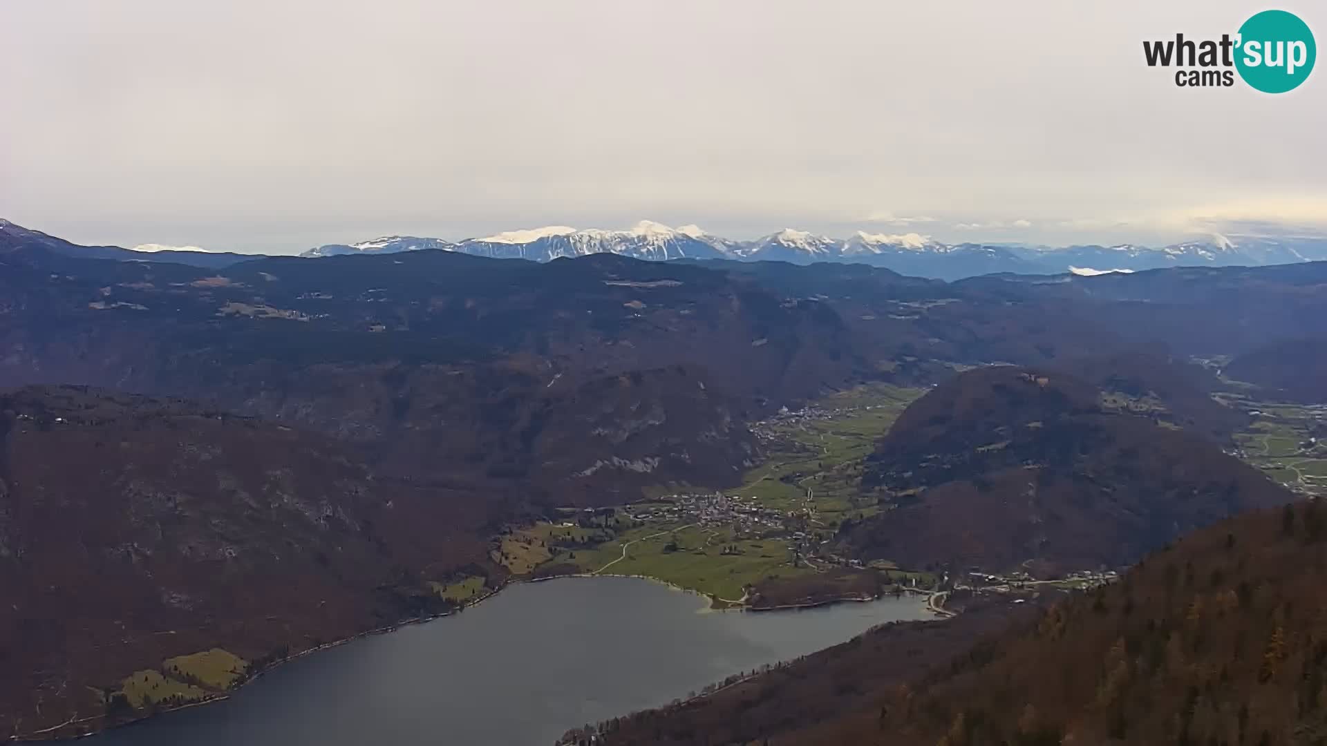 Web kamera Bohinjsko jezero i Triglav – pogled sa skijališta Vogel