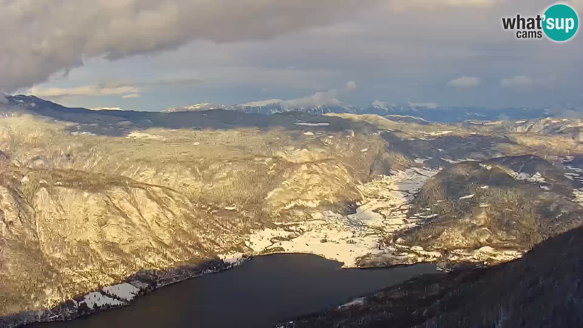 Webcam Bohinj See und Triglav – Blick vom Skigebiet Vogel