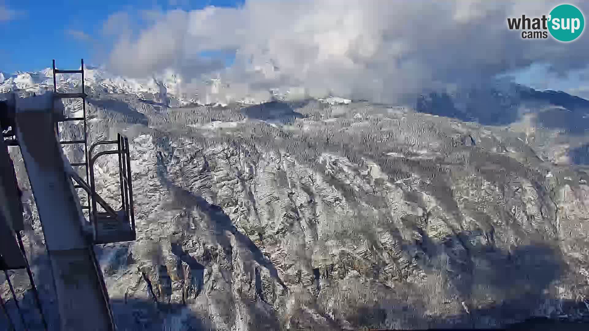 Web kamera Bohinjsko jezero i Triglav – pogled sa skijališta Vogel