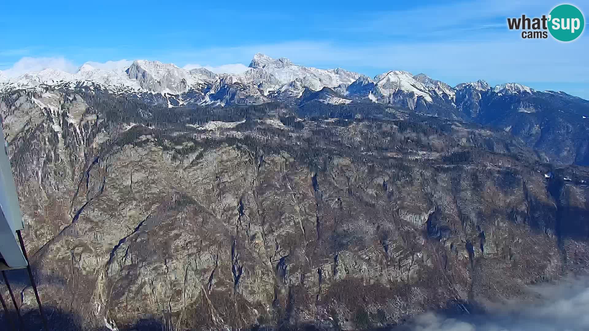 Webcam lago di Bohinj e del Triglav – vista dalla stazione sciistica di Vogel