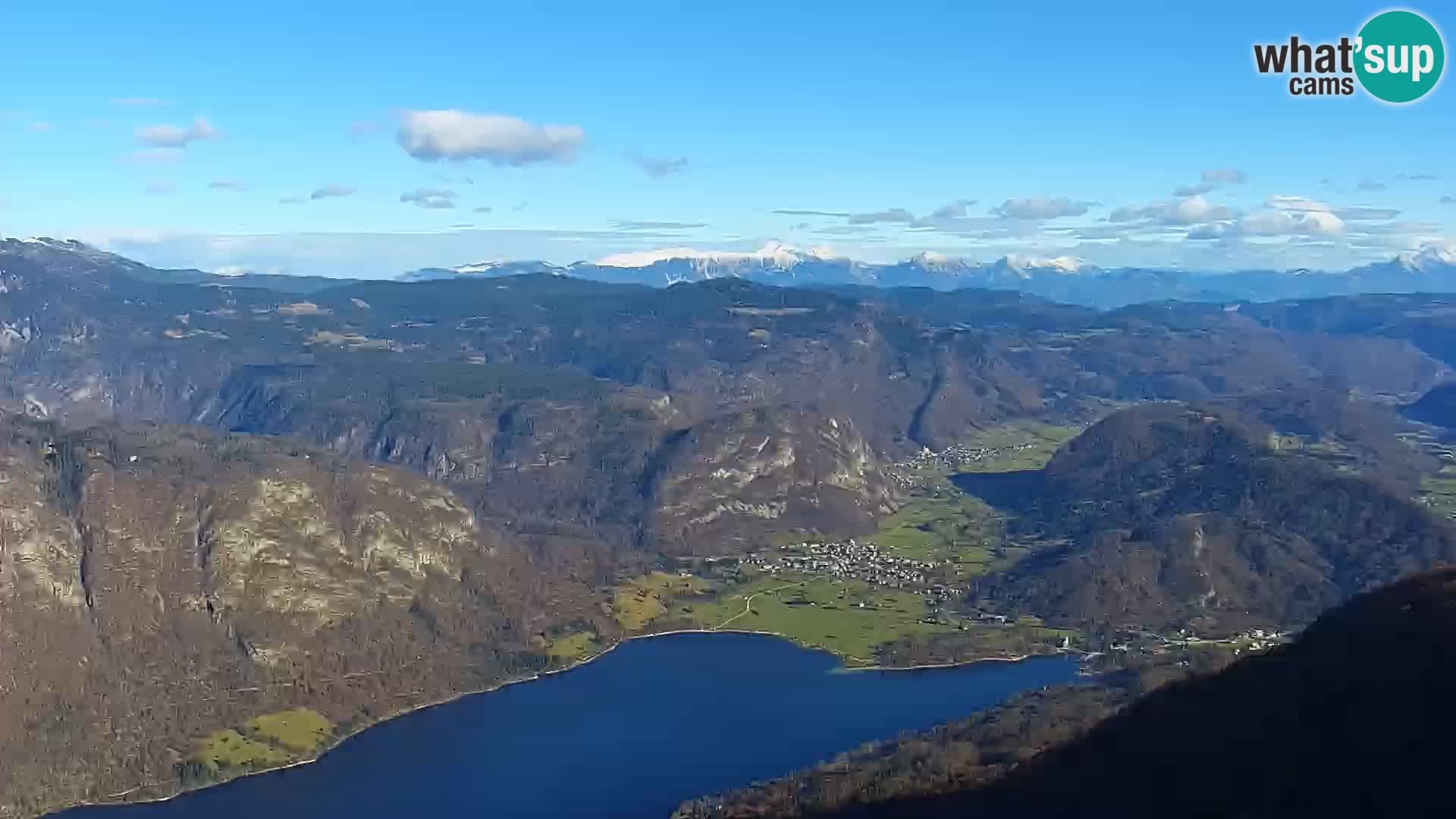 Webcam Bohinj See und Triglav – Blick vom Skigebiet Vogel