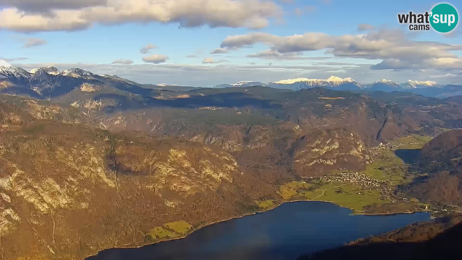 Spletna kamera Bohinj jezero in na Triglav – pogled s smučišča Vogel