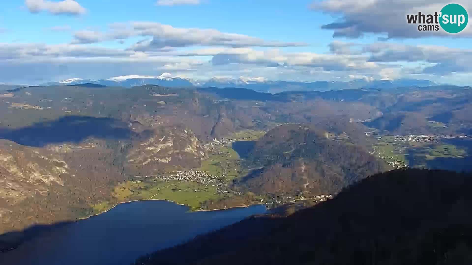 Webcam Bohinj See und Triglav – Blick vom Skigebiet Vogel