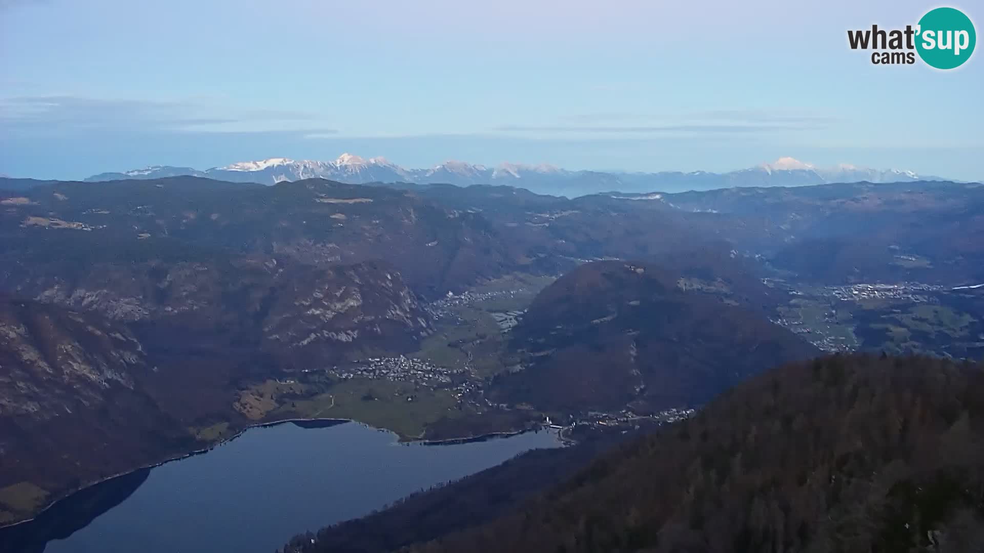 Webcam lago di Bohinj e del Triglav – vista dalla stazione sciistica di Vogel