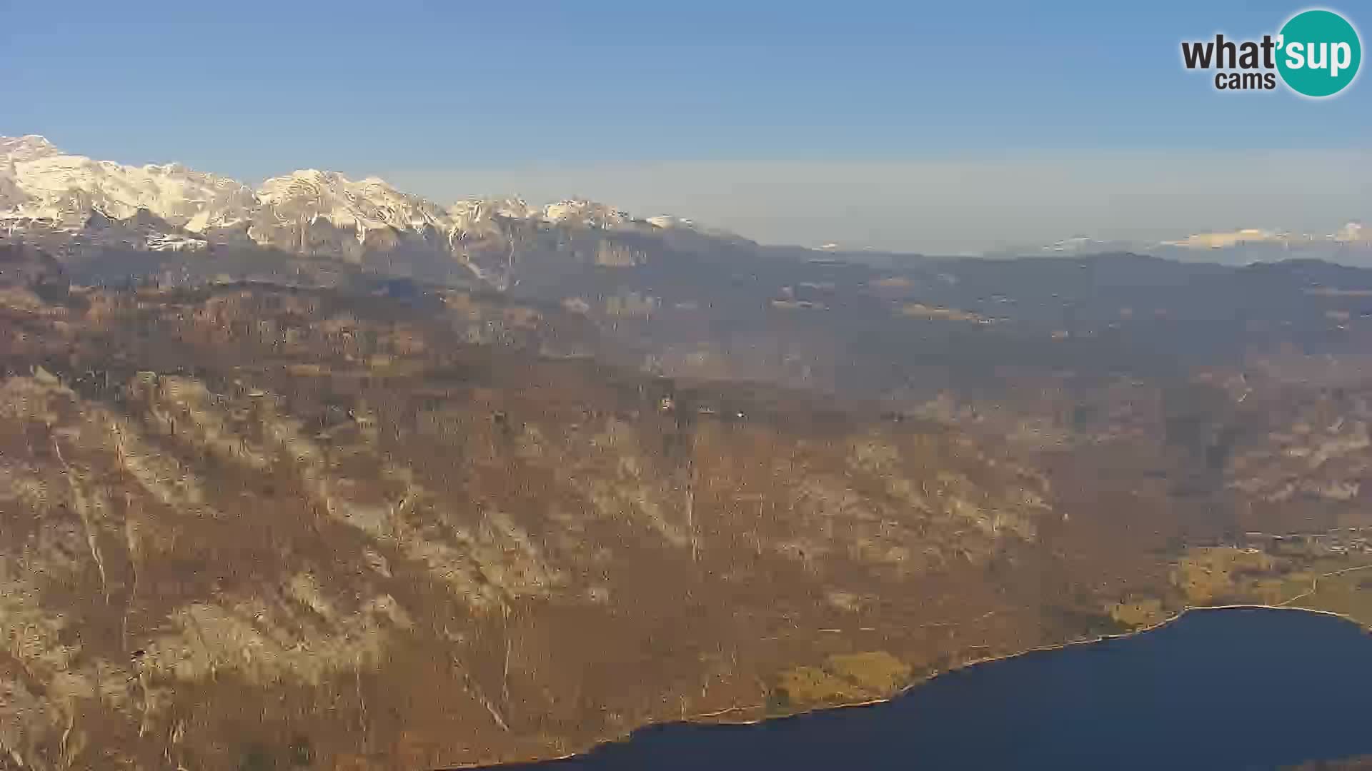 Webcam Bohinj See und Triglav – Blick vom Skigebiet Vogel