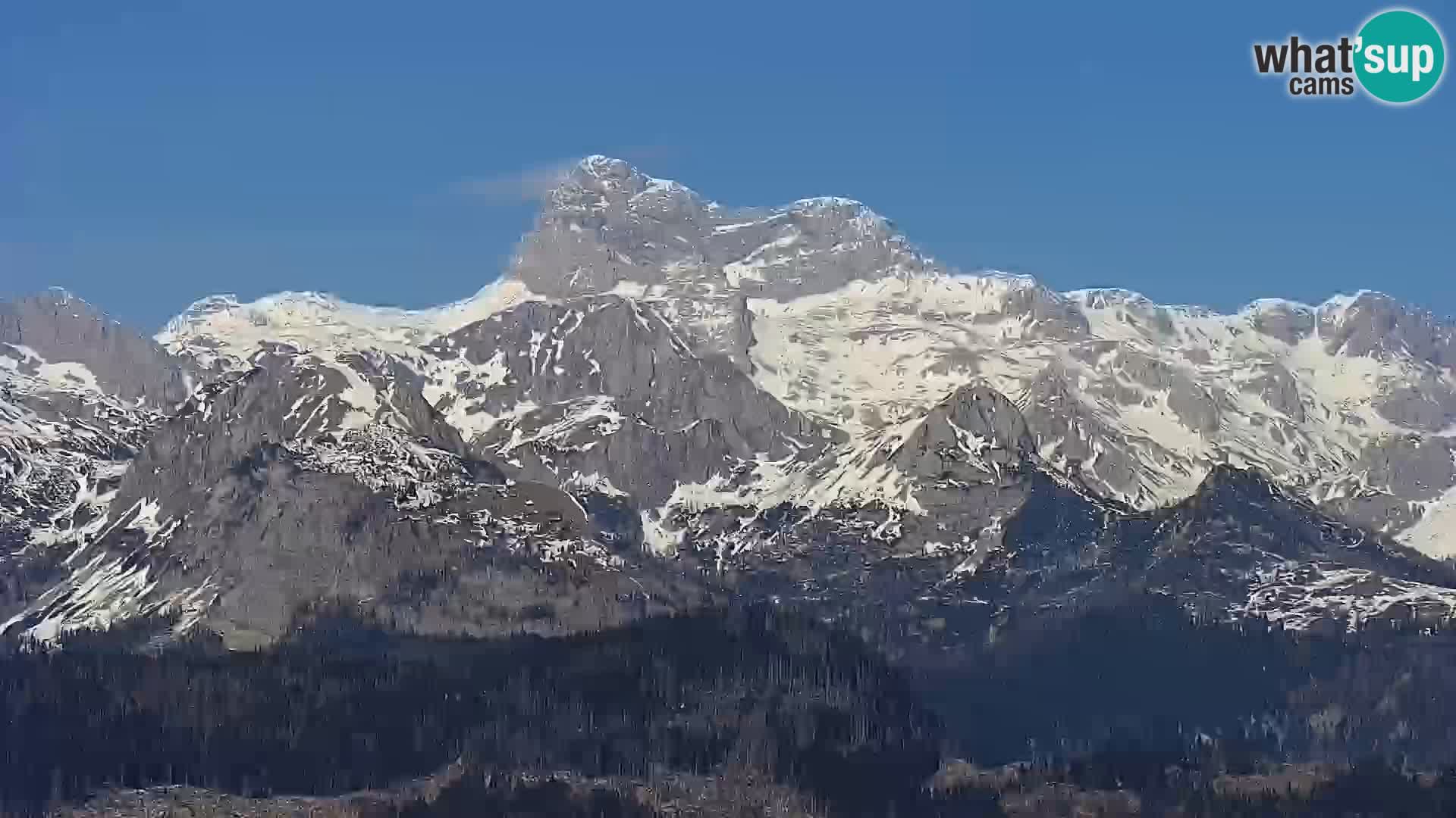 Cámara web del lago Bohinj y Triglav – vista desde la estación de esquí de Vogel