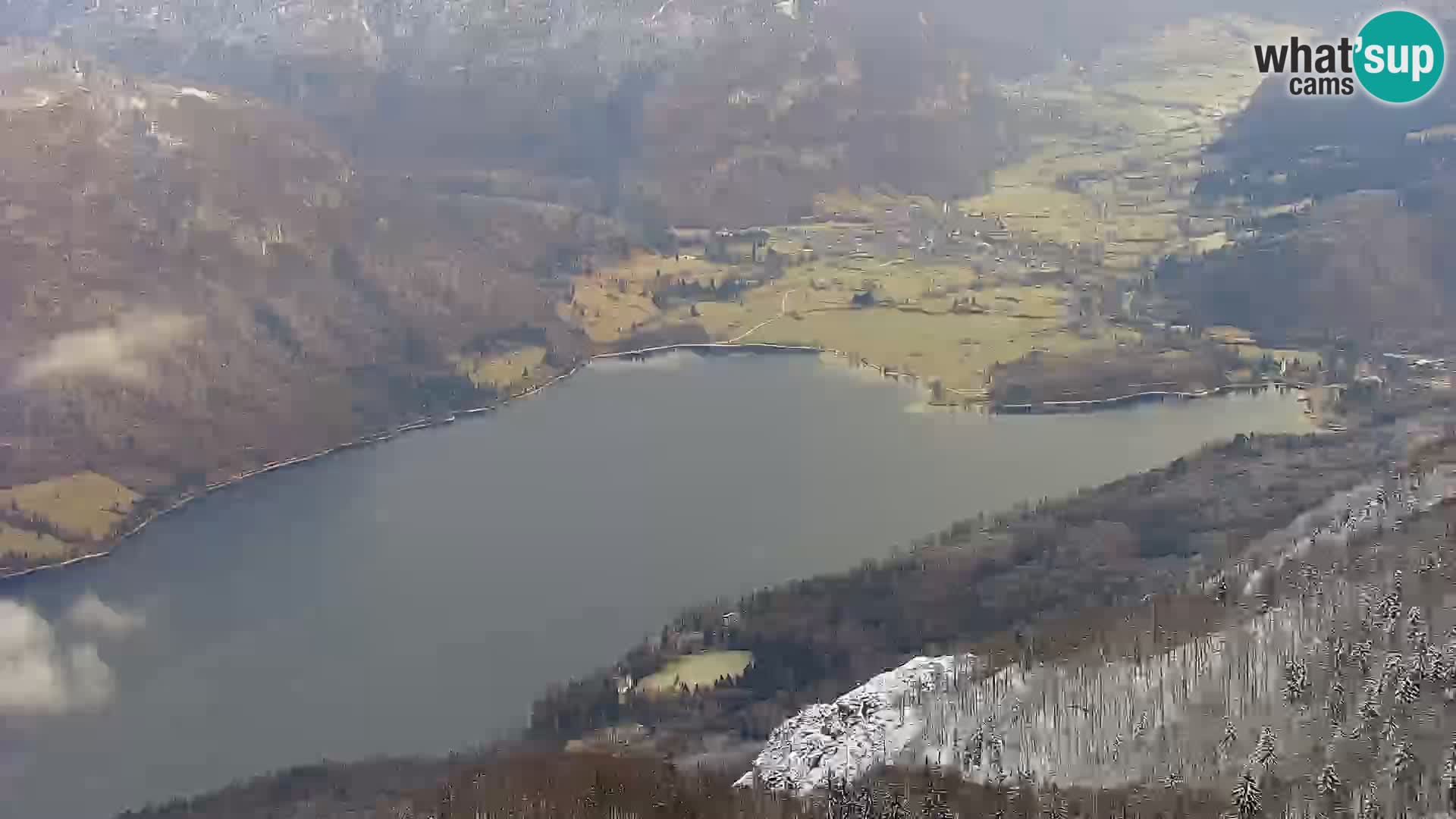 Webcam Bohinj See und Triglav – Blick vom Skigebiet Vogel