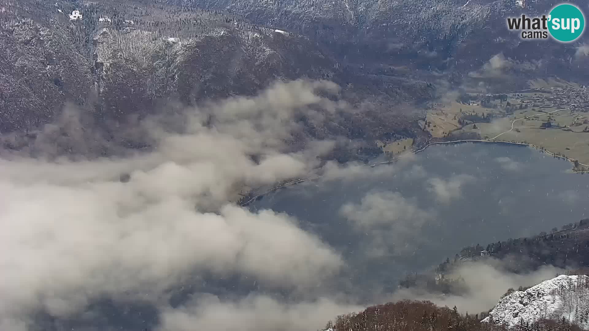 Webcam lac de Bohinj et Triglav – vue depuis la station de ski de Vogel