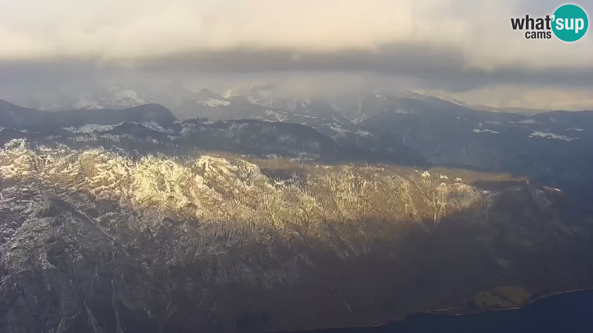 Webcam lago di Bohinj e del Triglav – vista dalla stazione sciistica di Vogel