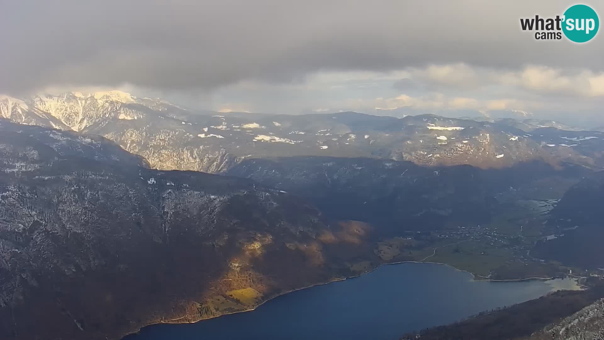 Webcam Bohinj See und Triglav – Blick vom Skigebiet Vogel