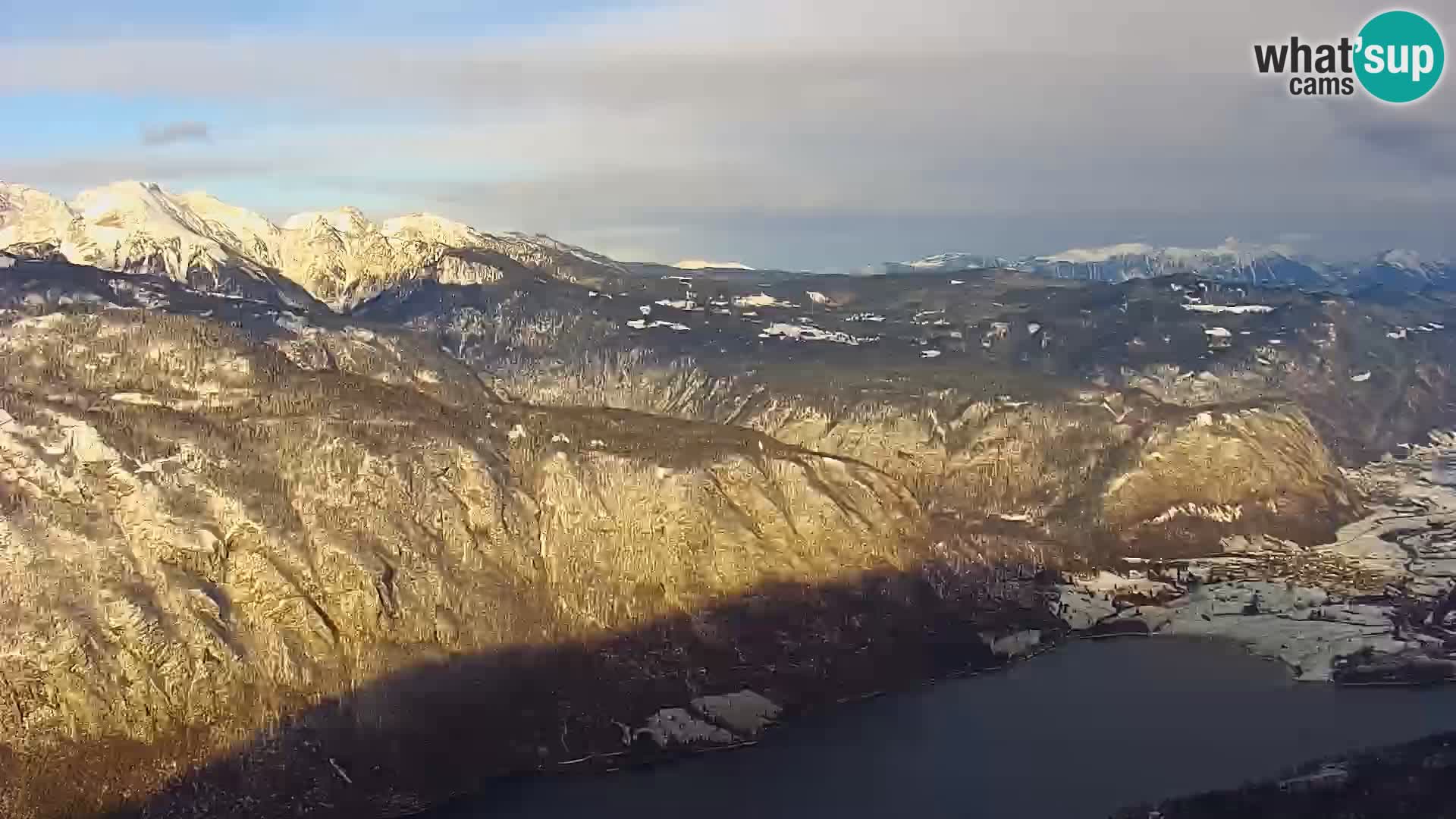 Webcam lac de Bohinj et Triglav – vue depuis la station de ski de Vogel