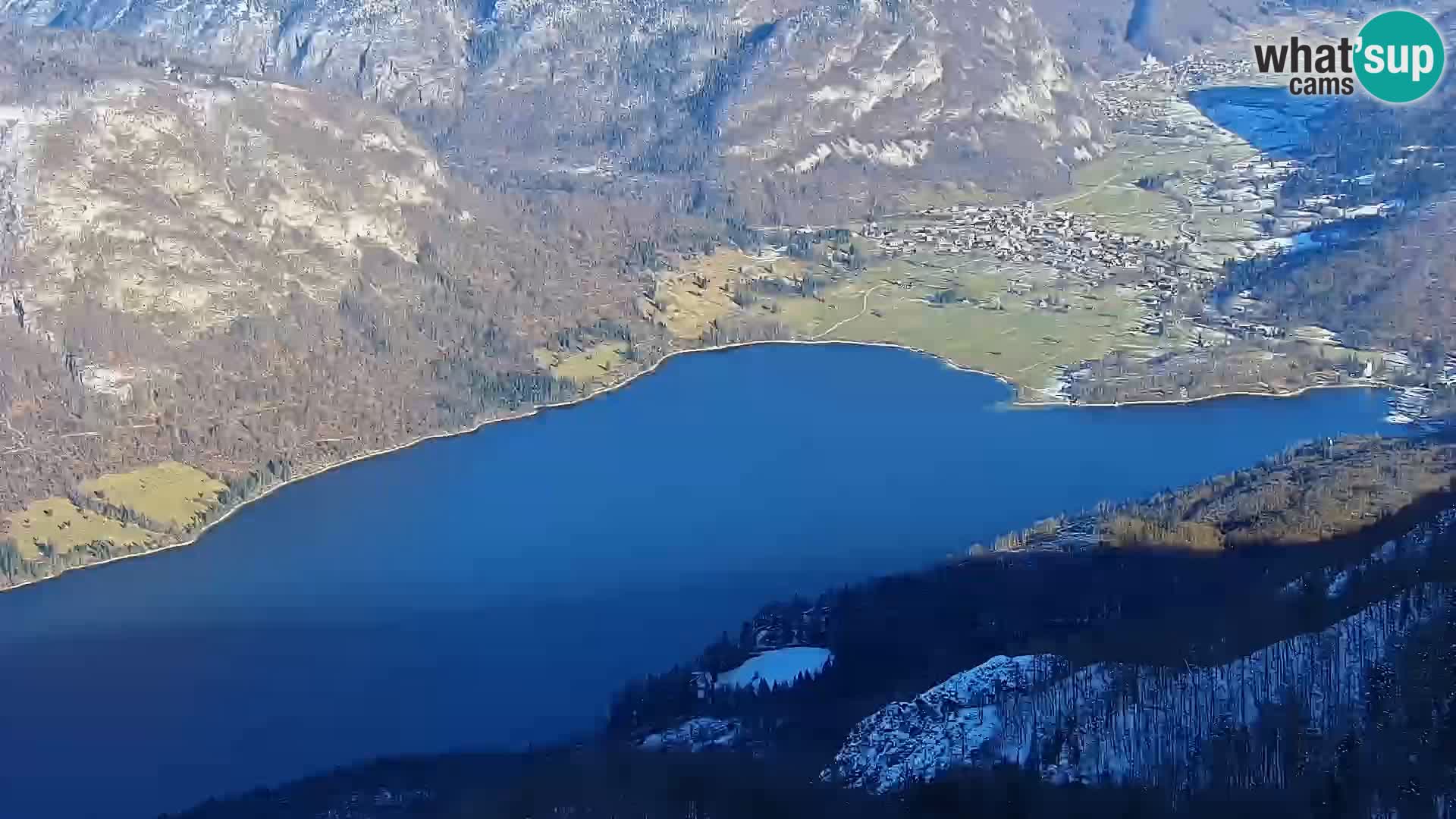 Webcam Bohinj See und Triglav – Blick vom Skigebiet Vogel