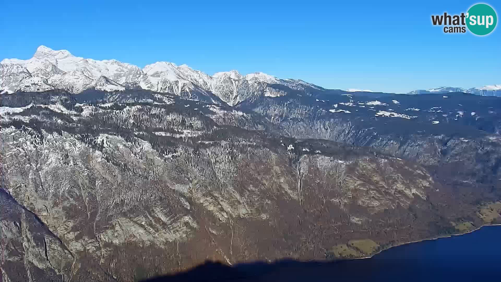 Bohinj lake webcam and Triglav – view from Vogel ski resort