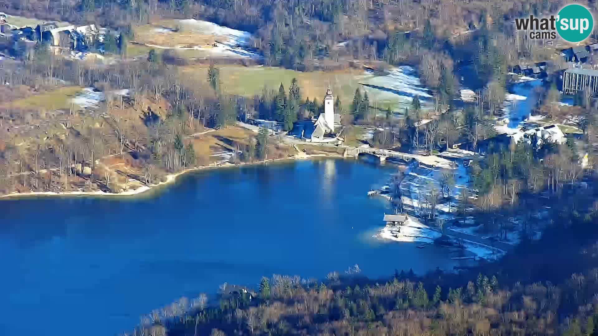 Spletna kamera Bohinj jezero in na Triglav – pogled s smučišča Vogel