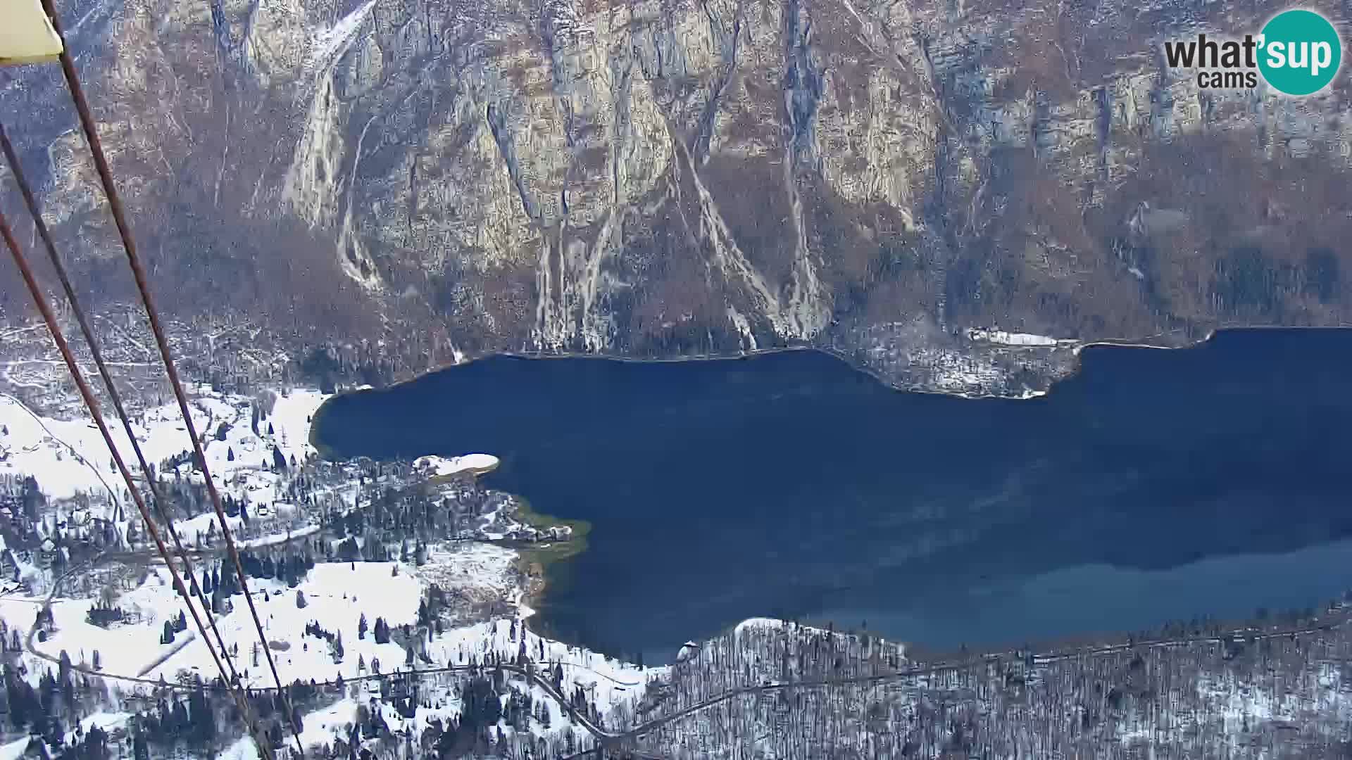 Webcam lac de Bohinj et Triglav – vue depuis la station de ski de Vogel