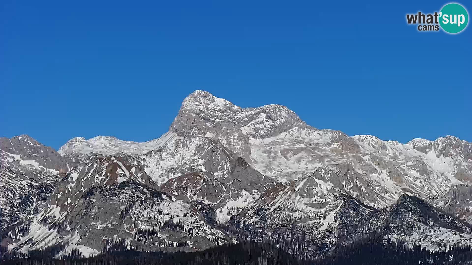 Bohinj lake webcam and Triglav – view from Vogel ski resort