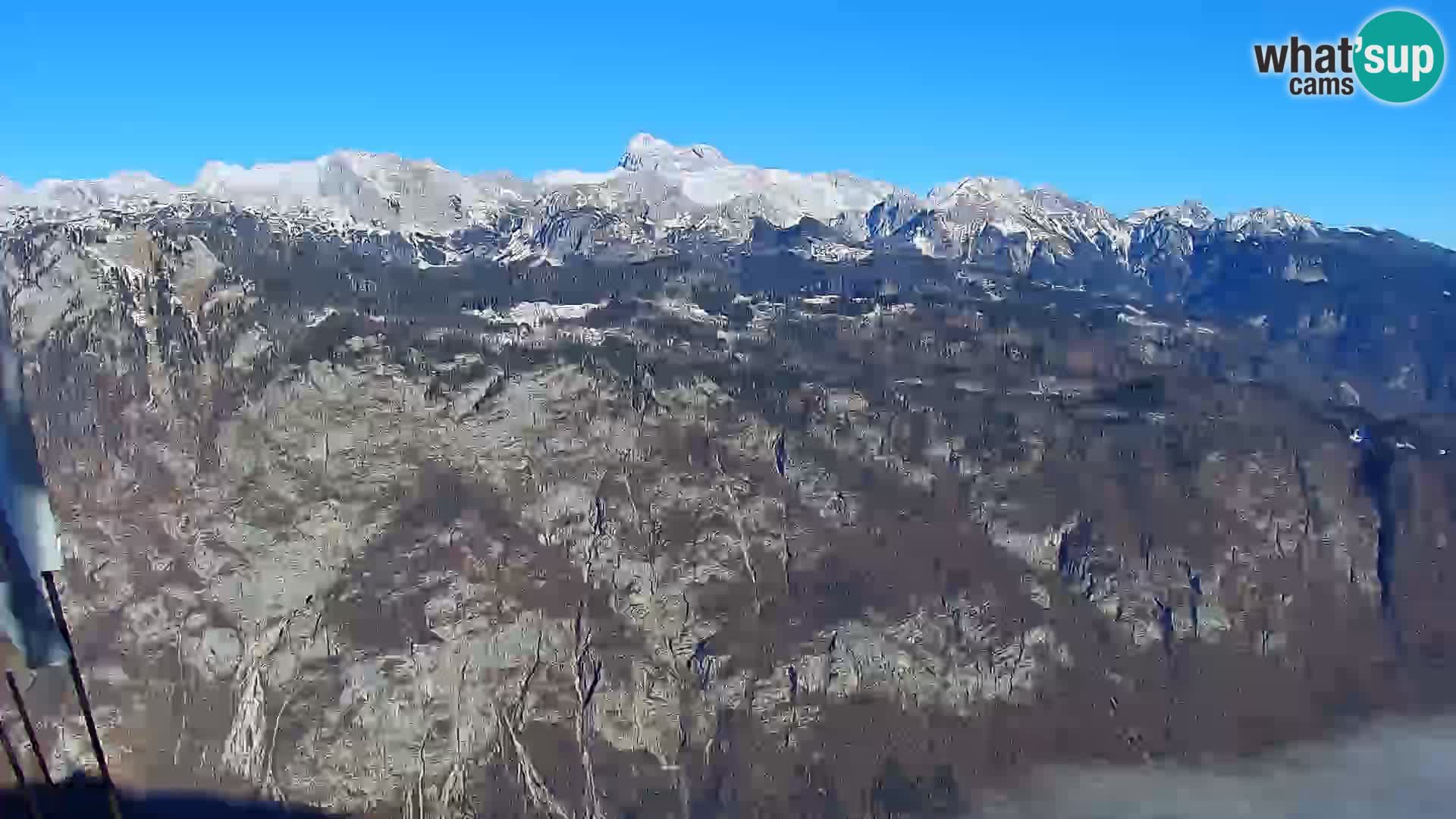 Spletna kamera Bohinj jezero in na Triglav – pogled s smučišča Vogel