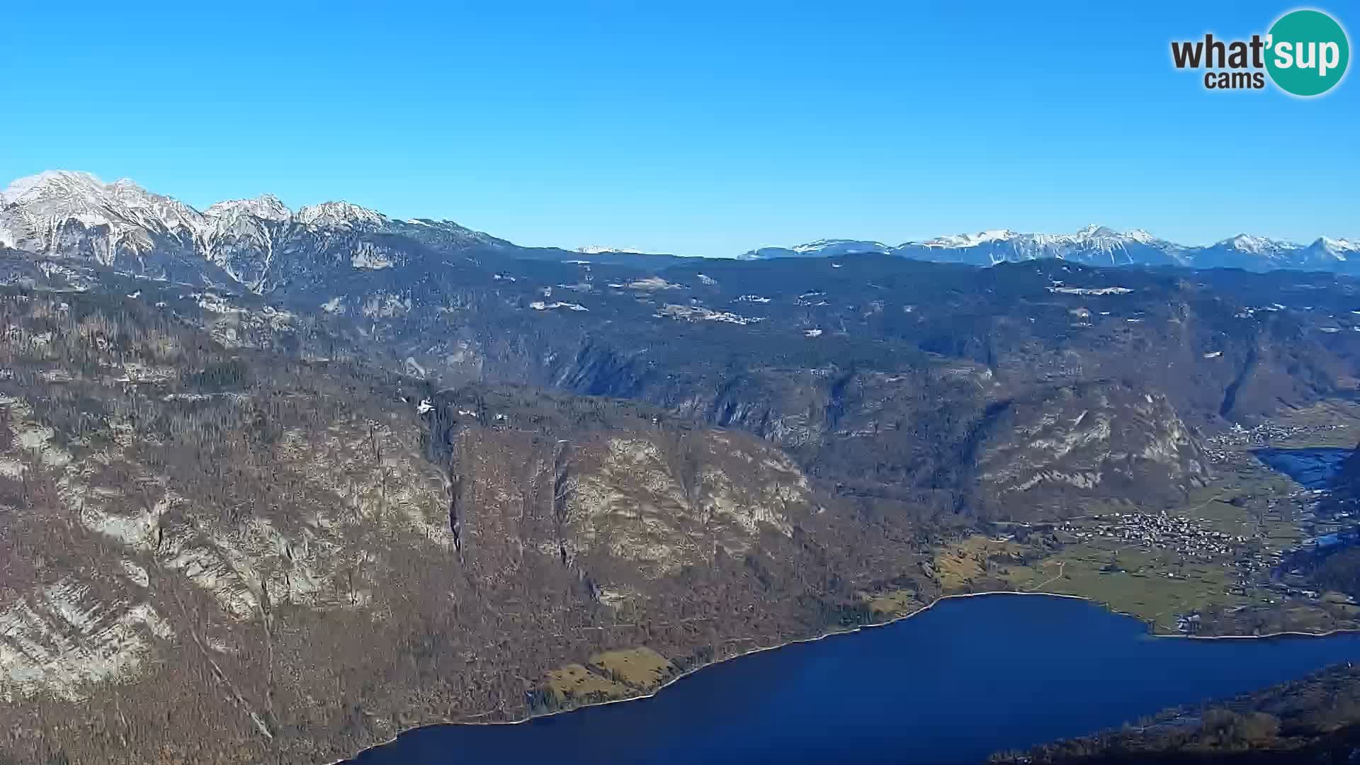 Bohinj lake webcam and Triglav – view from Vogel ski resort