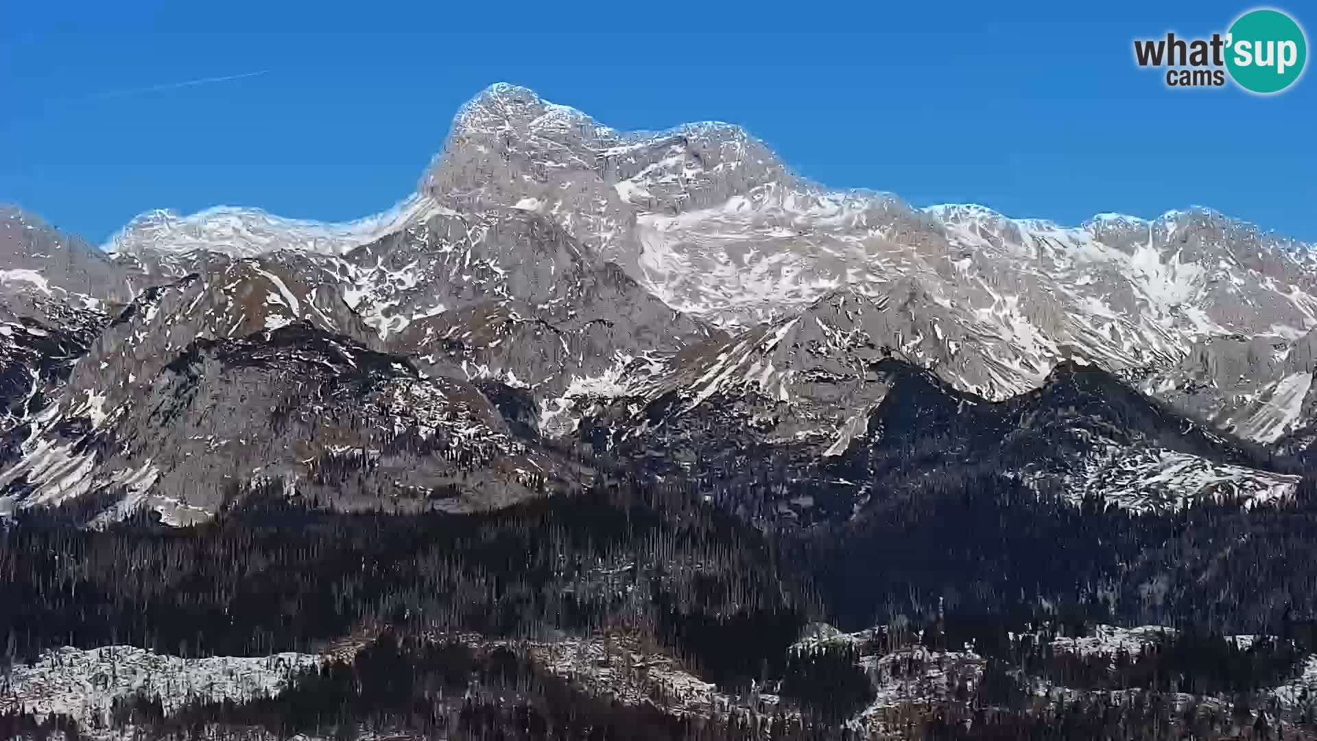 Bohinj lake webcam and Triglav – view from Vogel ski resort