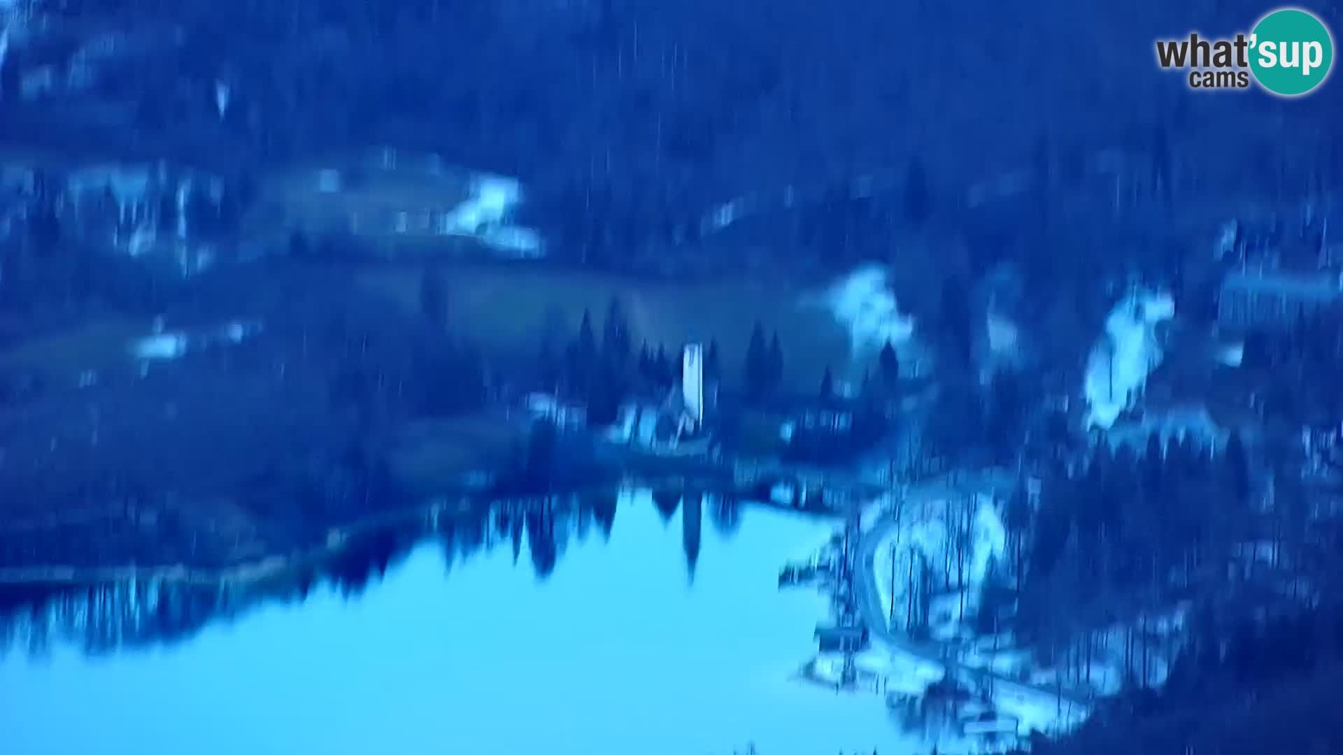 Webcam lac de Bohinj et Triglav – vue depuis la station de ski de Vogel