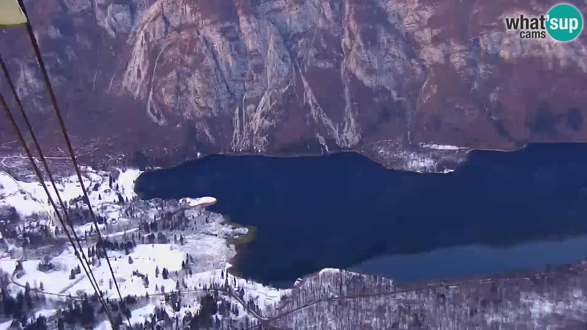 Webcam Bohinj See und Triglav – Blick vom Skigebiet Vogel