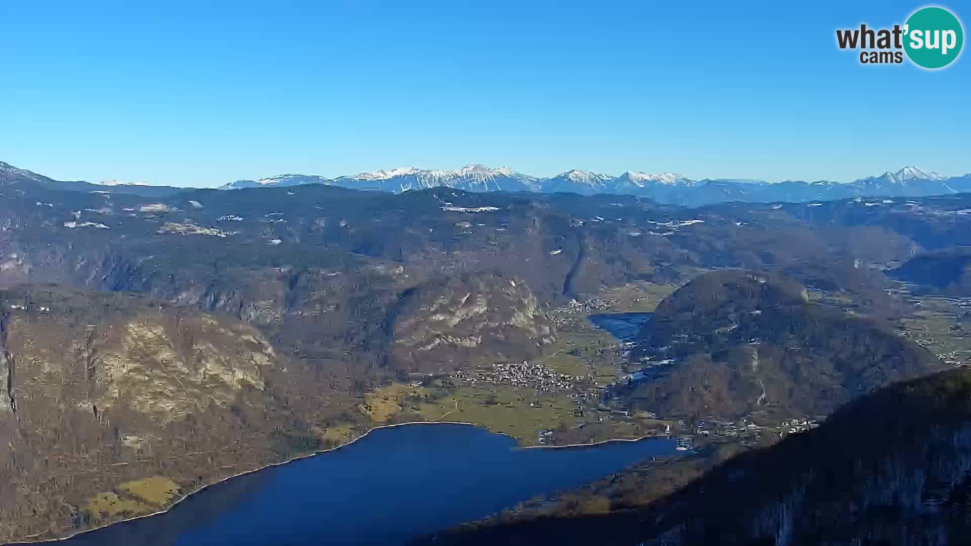 Bohinj lake webcam and Triglav – view from Vogel ski resort