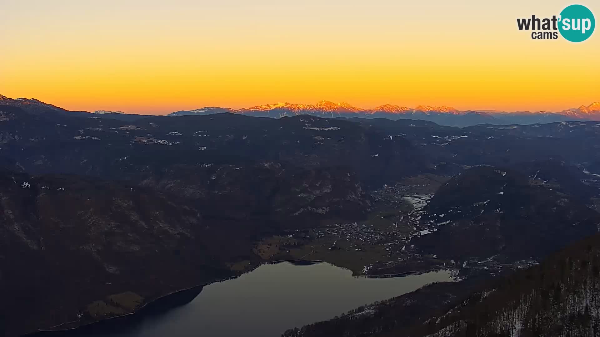 Webcam lago di Bohinj e del Triglav – vista dalla stazione sciistica di Vogel