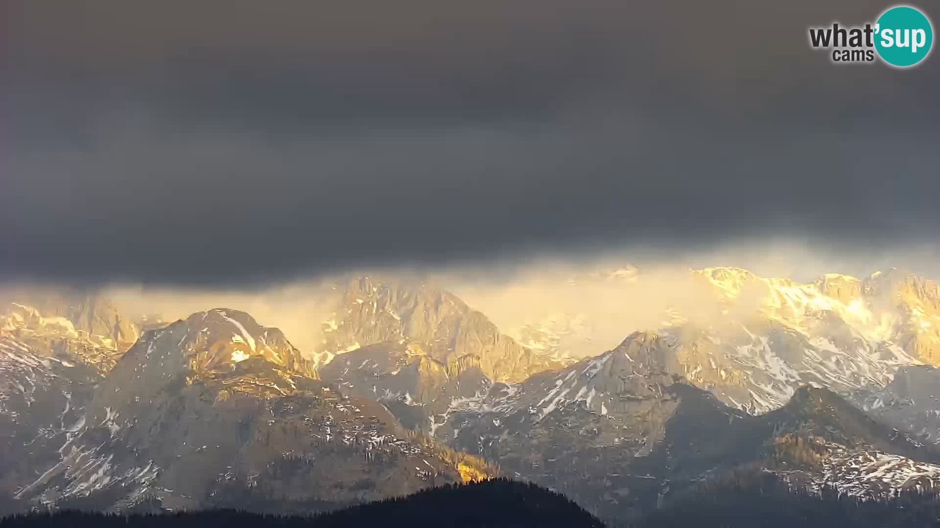 Webcam Bohinj See und Triglav – Blick vom Skigebiet Vogel