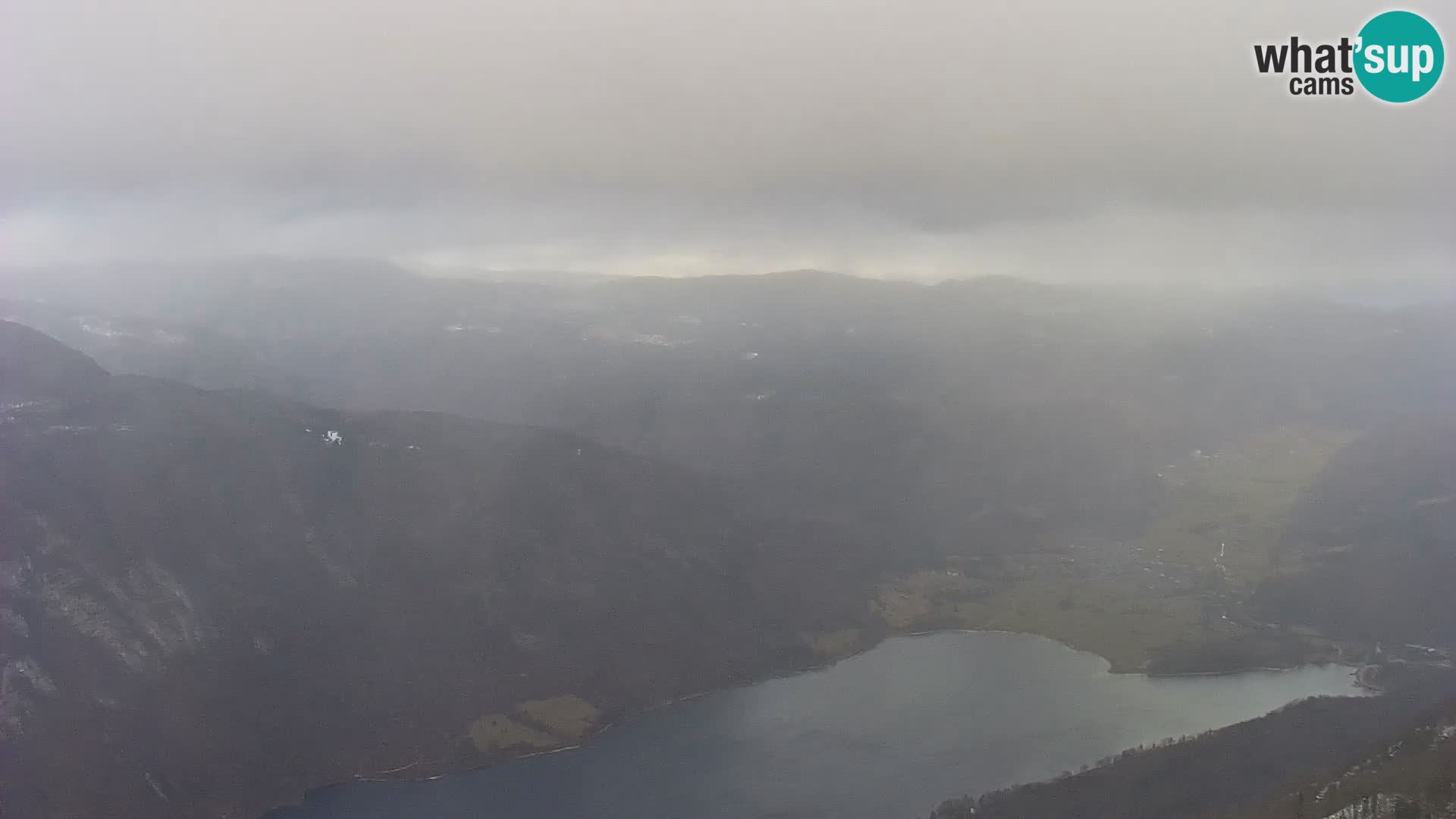 Webcam Bohinj See und Triglav – Blick vom Skigebiet Vogel