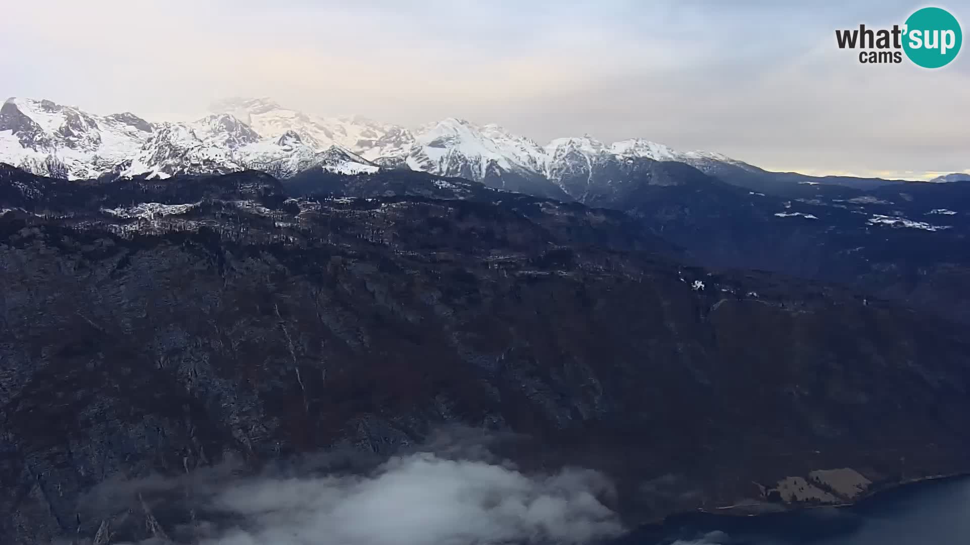 Bohinj lake webcam and Triglav – view from Vogel ski resort