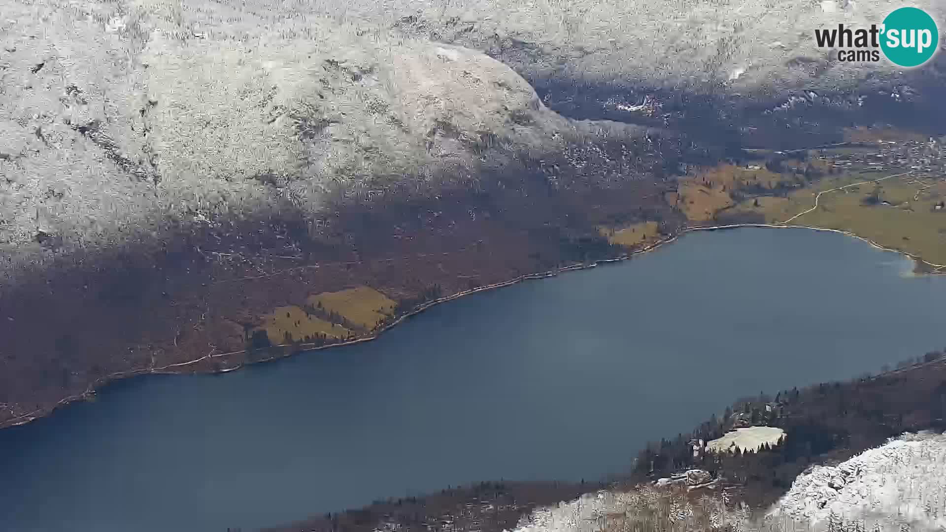 Webcam Bohinj See und Triglav – Blick vom Skigebiet Vogel