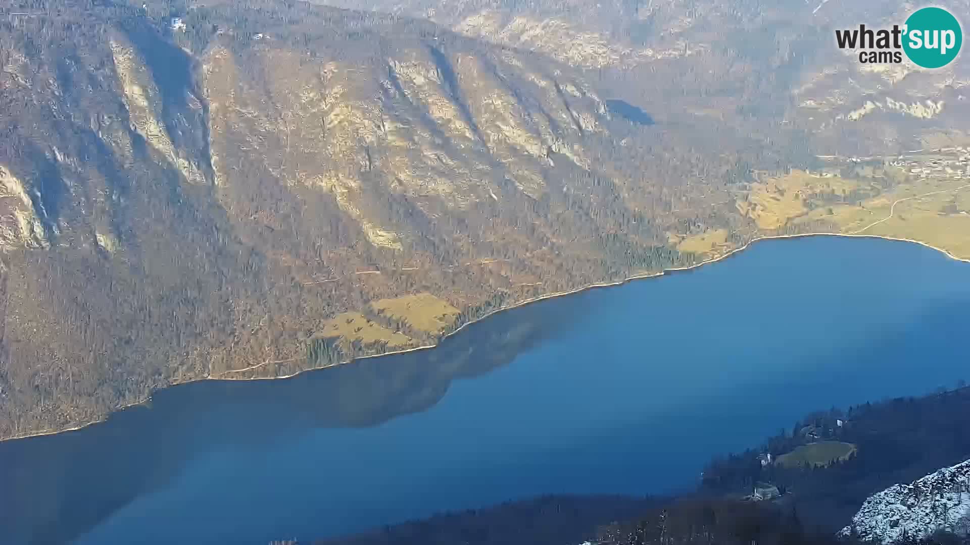 Cámara web del lago Bohinj y Triglav – vista desde la estación de esquí de Vogel