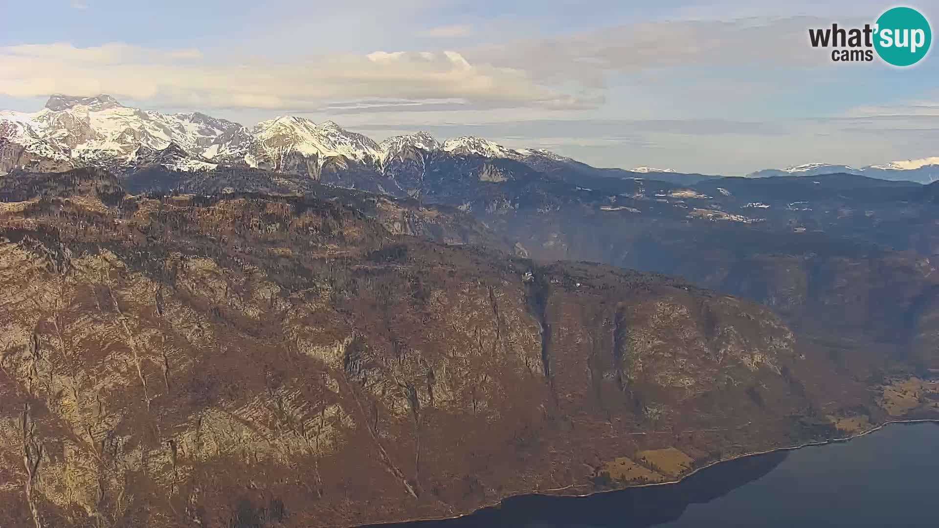 Webcam lac de Bohinj et Triglav – vue depuis la station de ski de Vogel