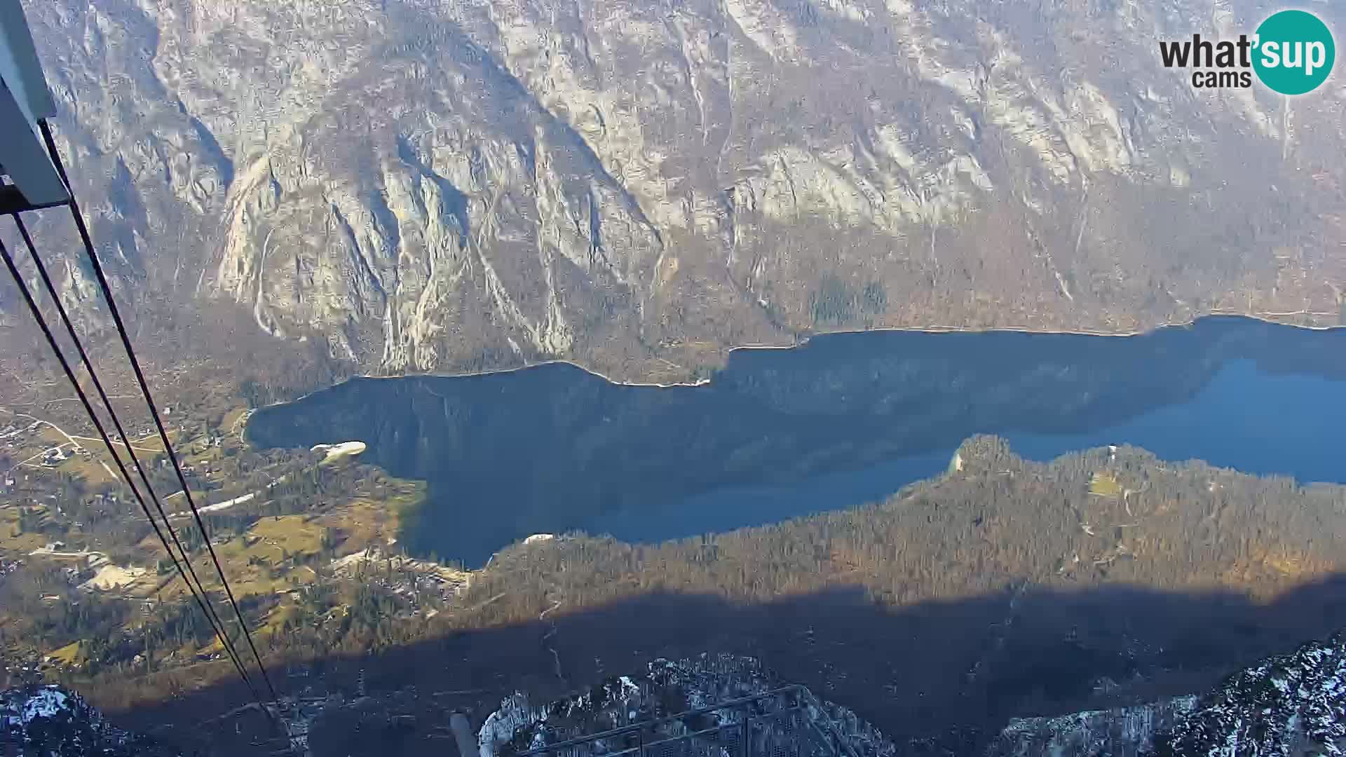 Webcam lac de Bohinj et Triglav – vue depuis la station de ski de Vogel