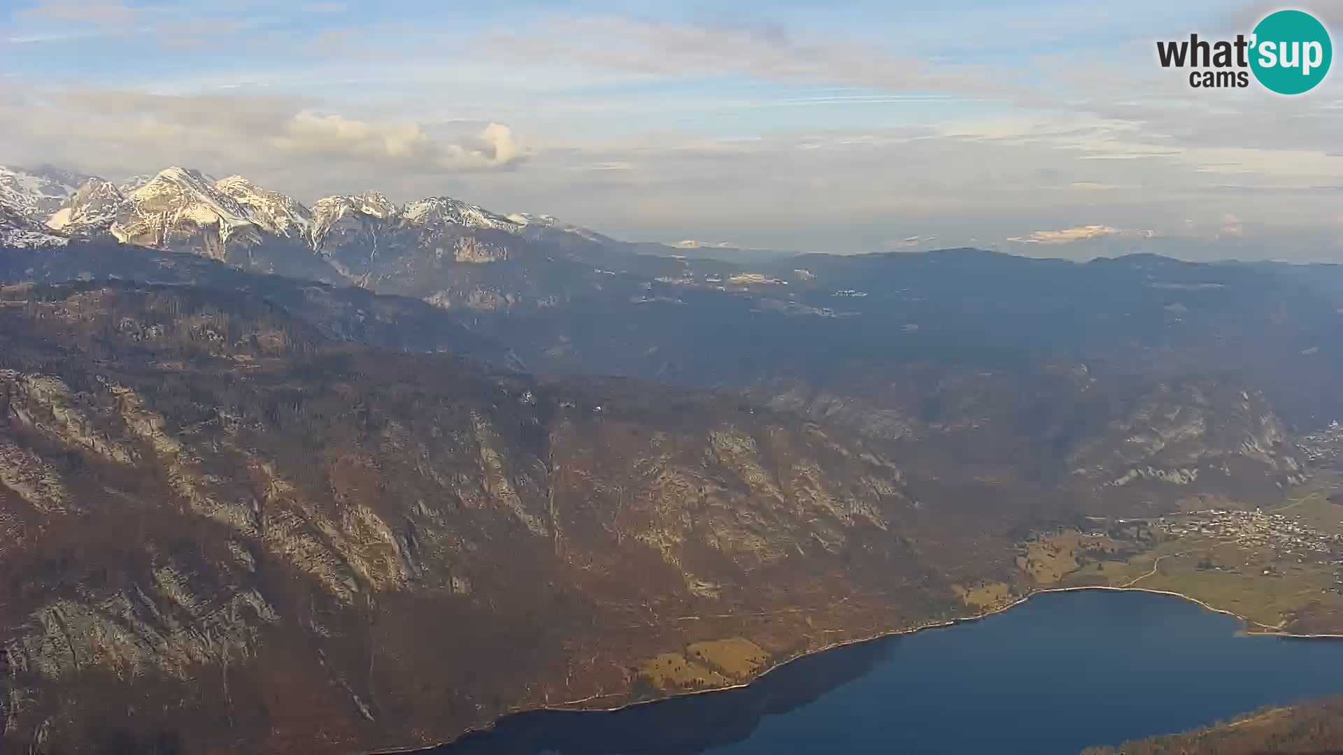 Webcam Bohinj See und Triglav – Blick vom Skigebiet Vogel