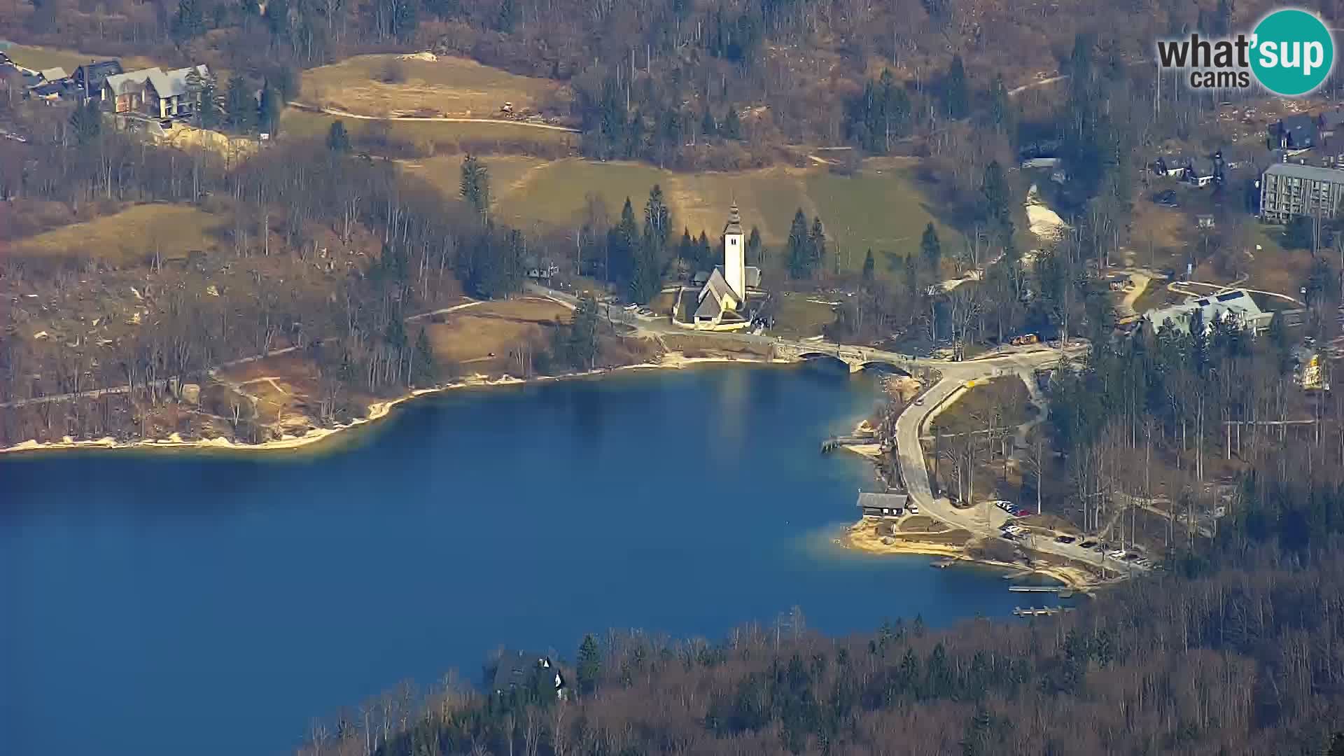 Web kamera Bohinjsko jezero i Triglav – pogled sa skijališta Vogel