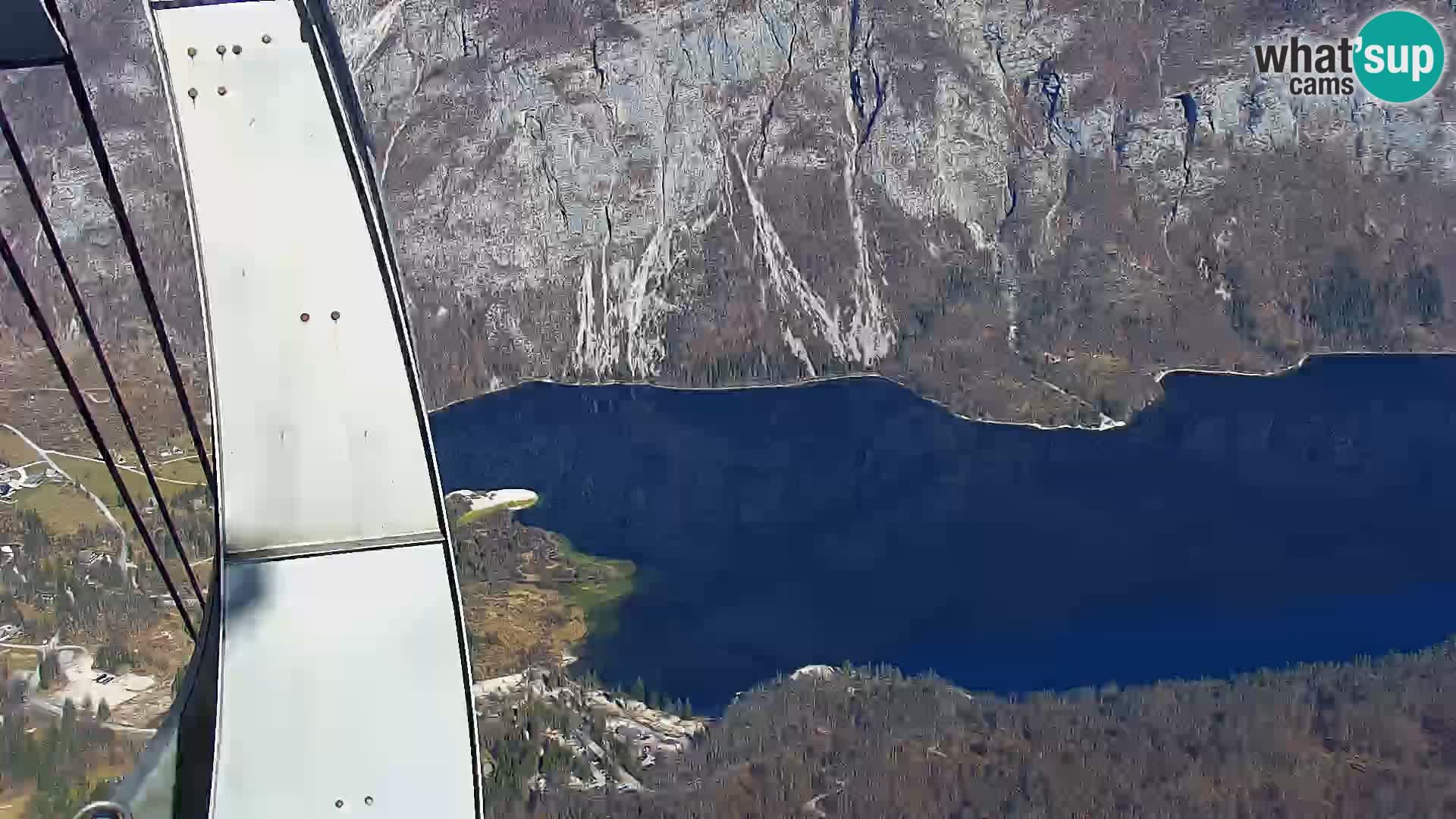 Webcam lac de Bohinj et Triglav – vue depuis la station de ski de Vogel