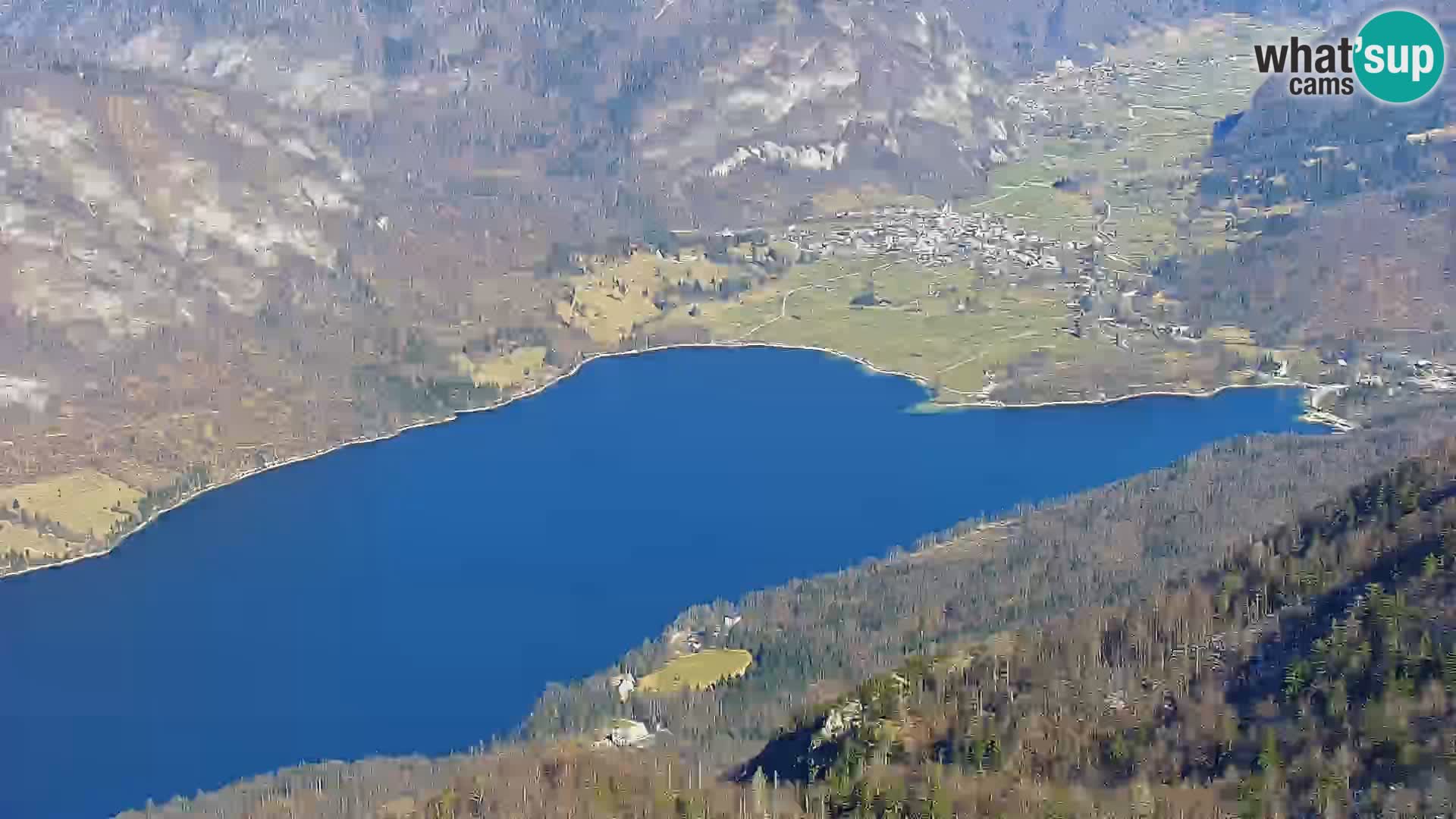 Bohinj lake webcam and Triglav – view from Vogel ski resort