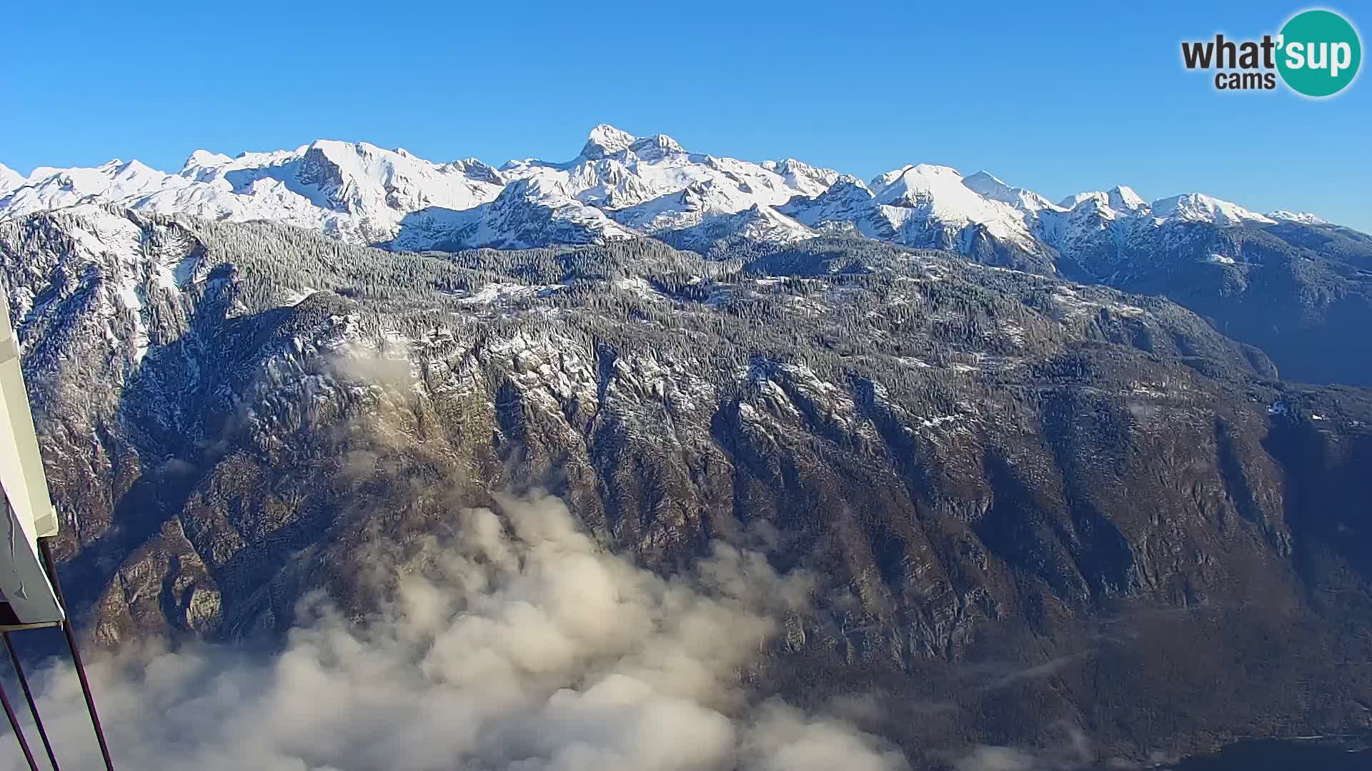 Webcam Bohinj See und Triglav – Blick vom Skigebiet Vogel