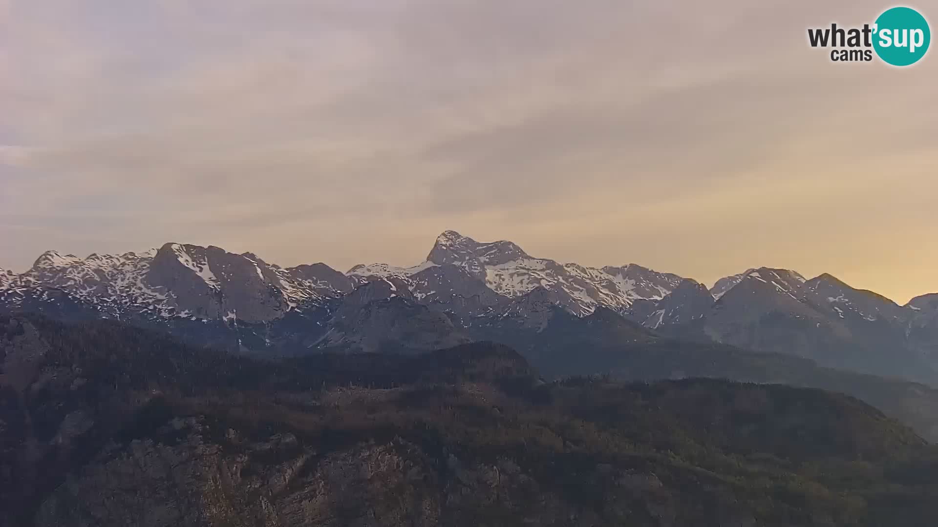 Webcam lago di Bohinj e del Triglav – vista dalla stazione sciistica di Vogel