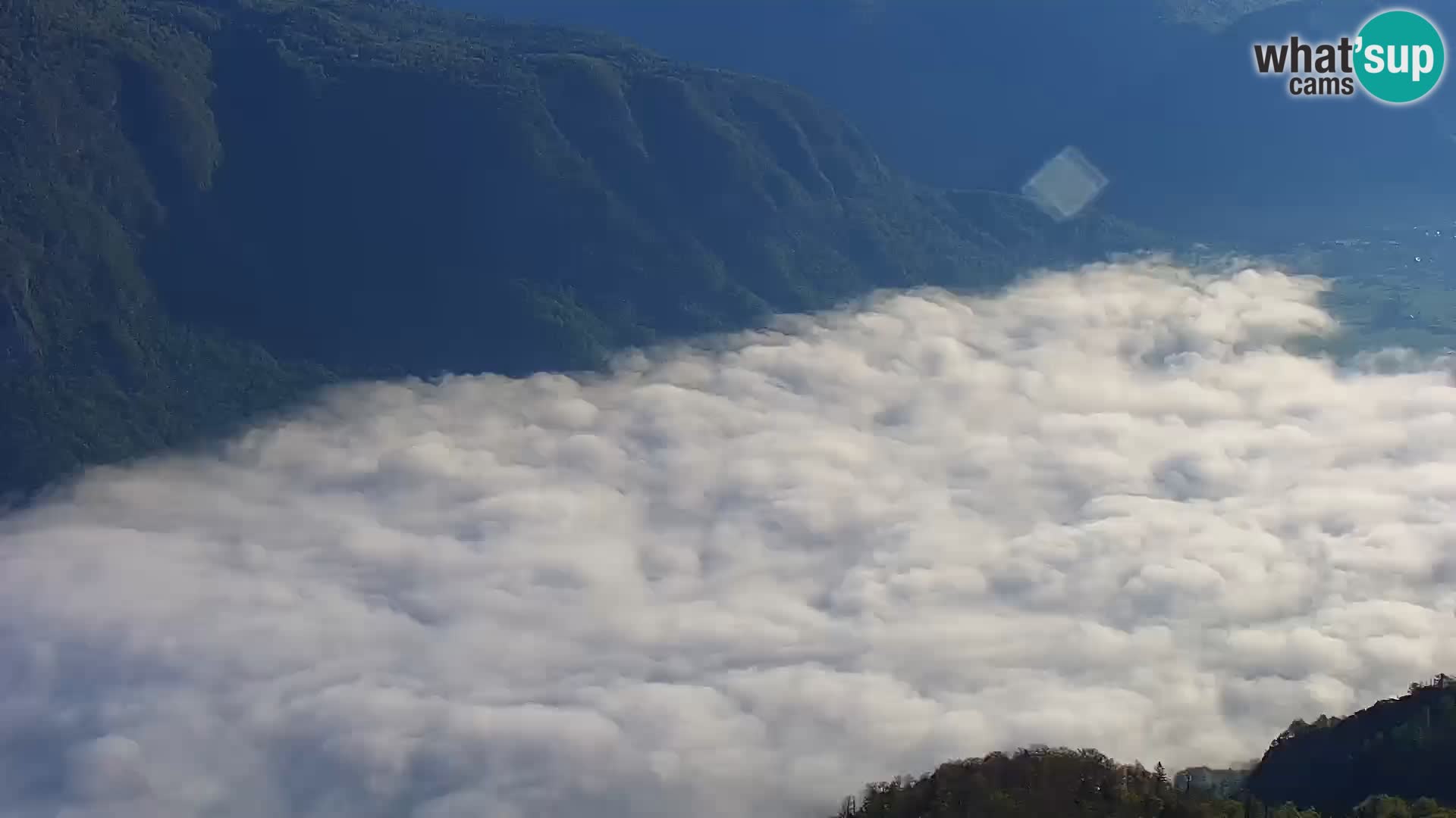 Webcam lac de Bohinj et Triglav – vue depuis la station de ski de Vogel