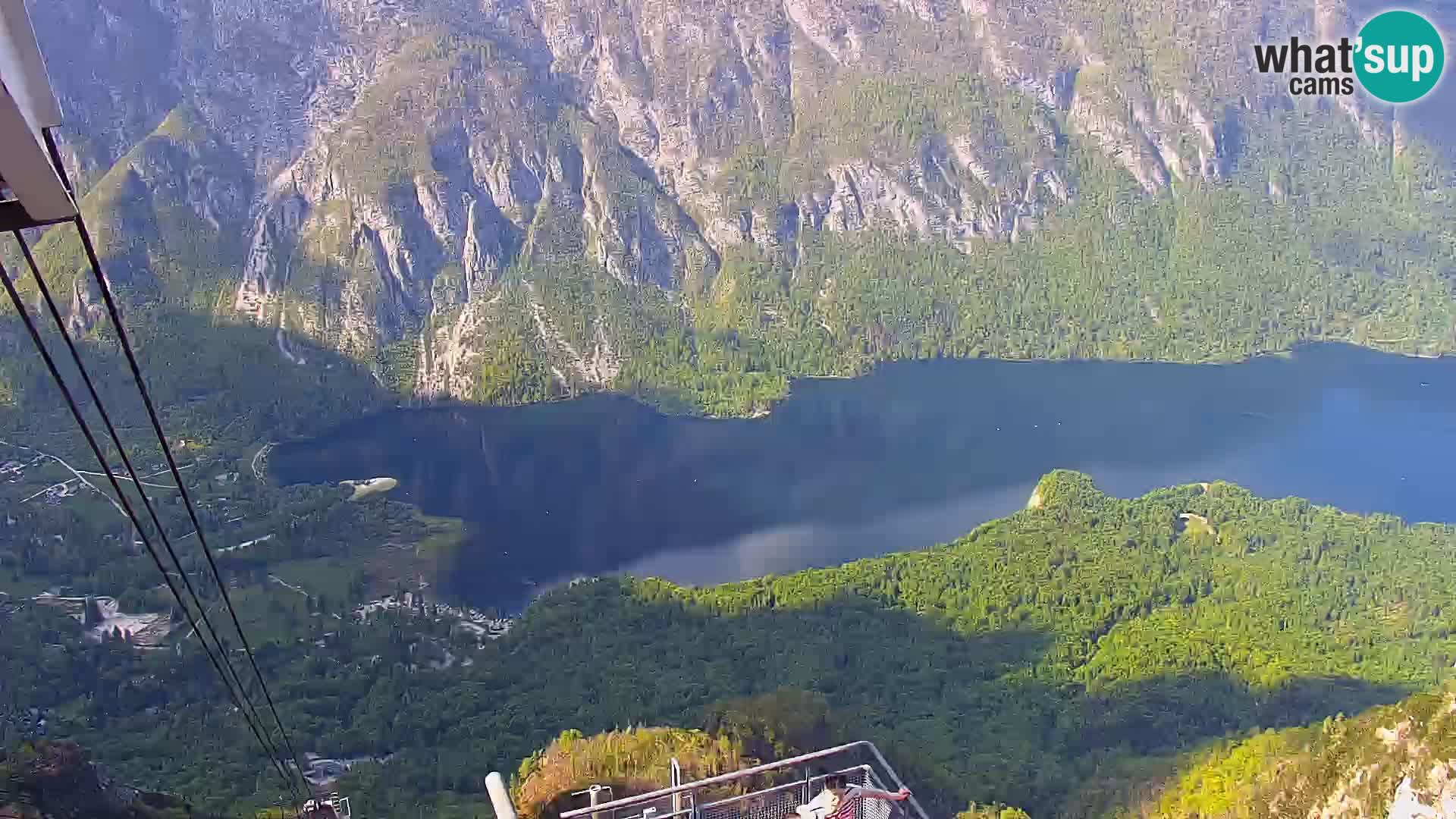 Webcam lac de Bohinj et Triglav – vue depuis la station de ski de Vogel