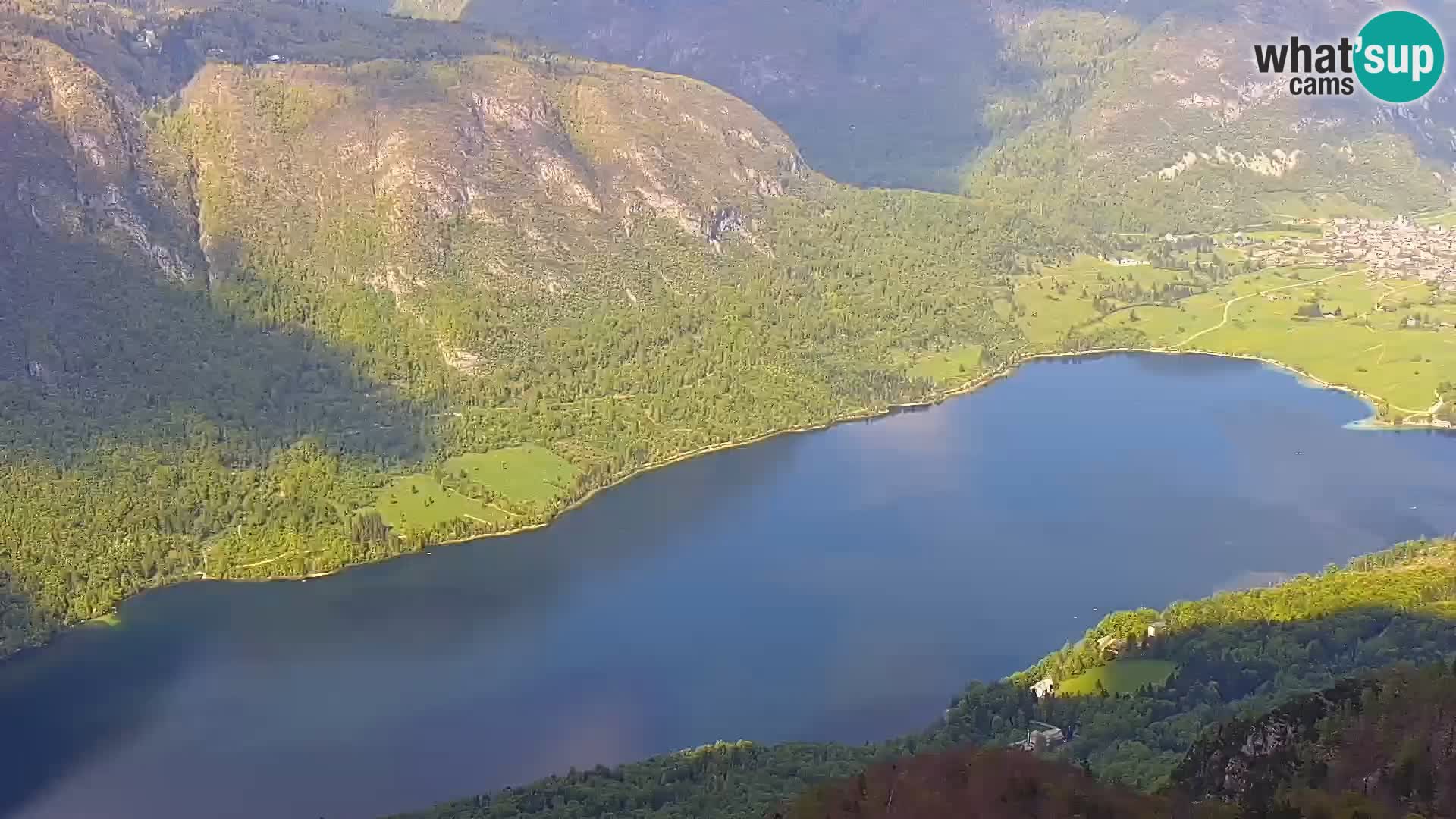 Cámara web del lago Bohinj y Triglav – vista desde la estación de esquí de Vogel