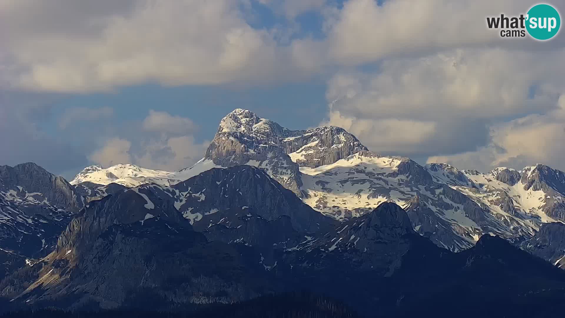 Webcam lac de Bohinj et Triglav – vue depuis la station de ski de Vogel