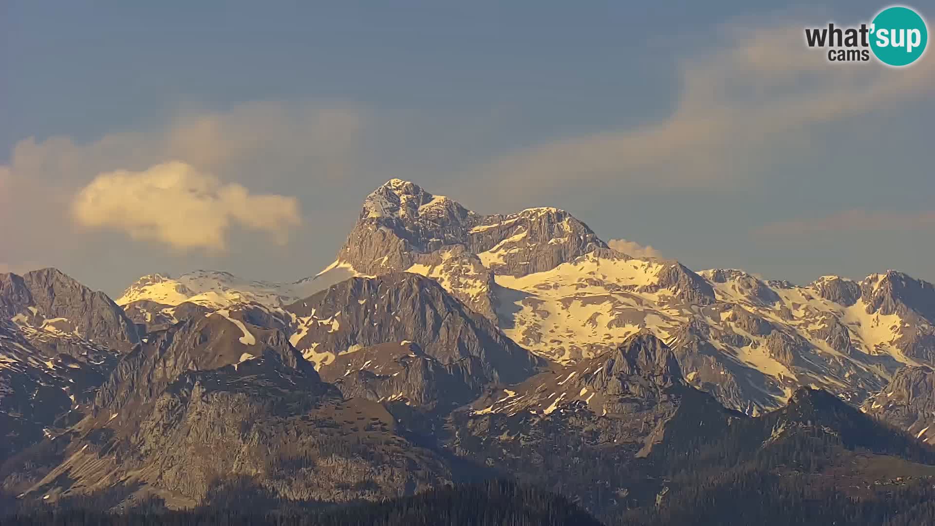 Spletna kamera Bohinj jezero in na Triglav – pogled s smučišča Vogel