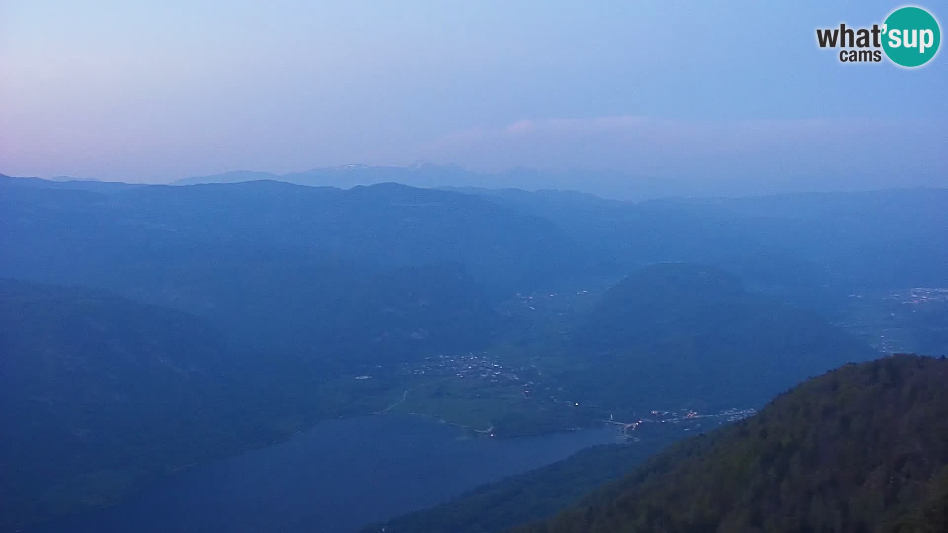 Webcam lac de Bohinj et Triglav – vue depuis la station de ski de Vogel